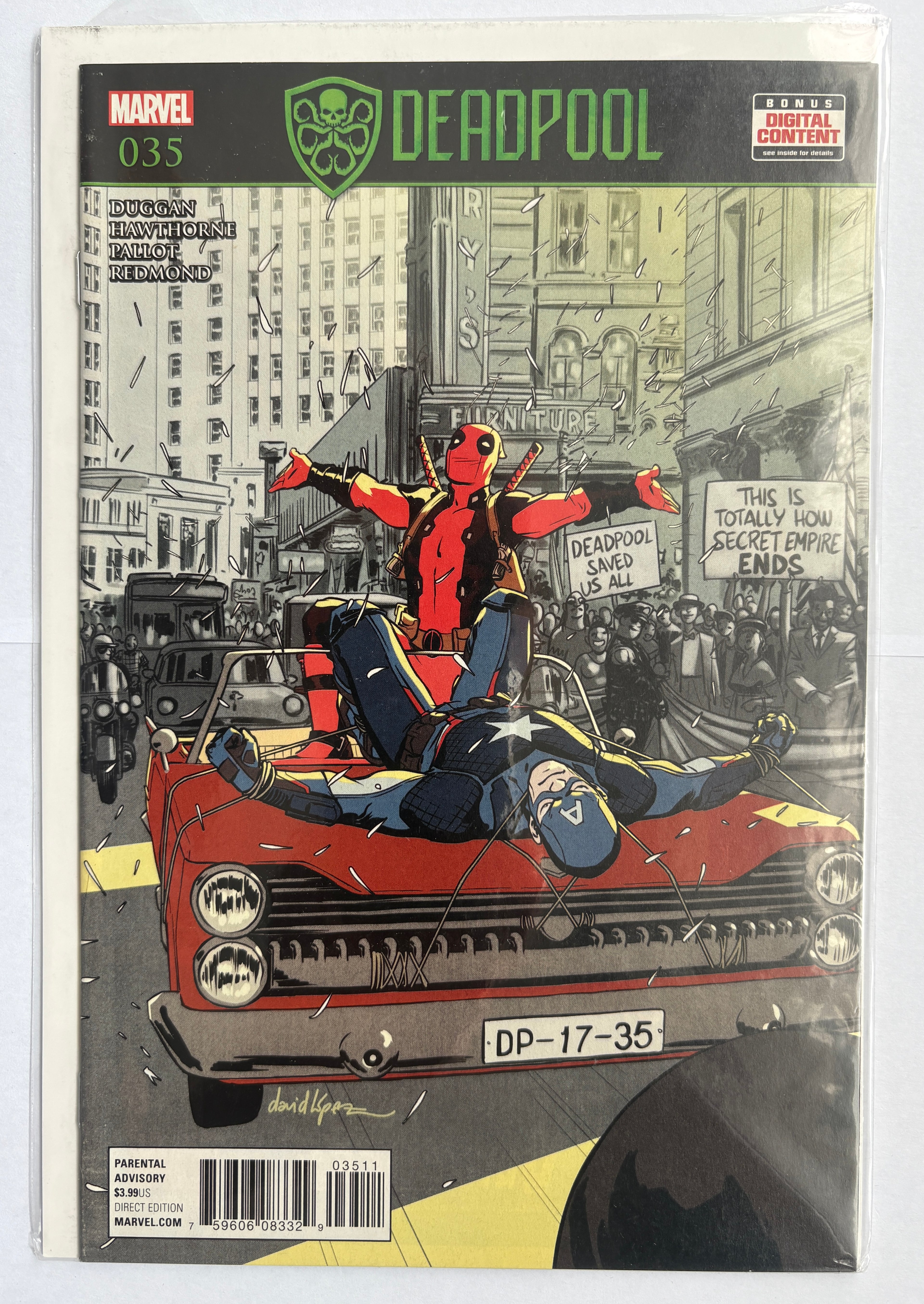 DEADPOOL #35 - Secret Empire Tie In - October 2017 VF/NM 9.0