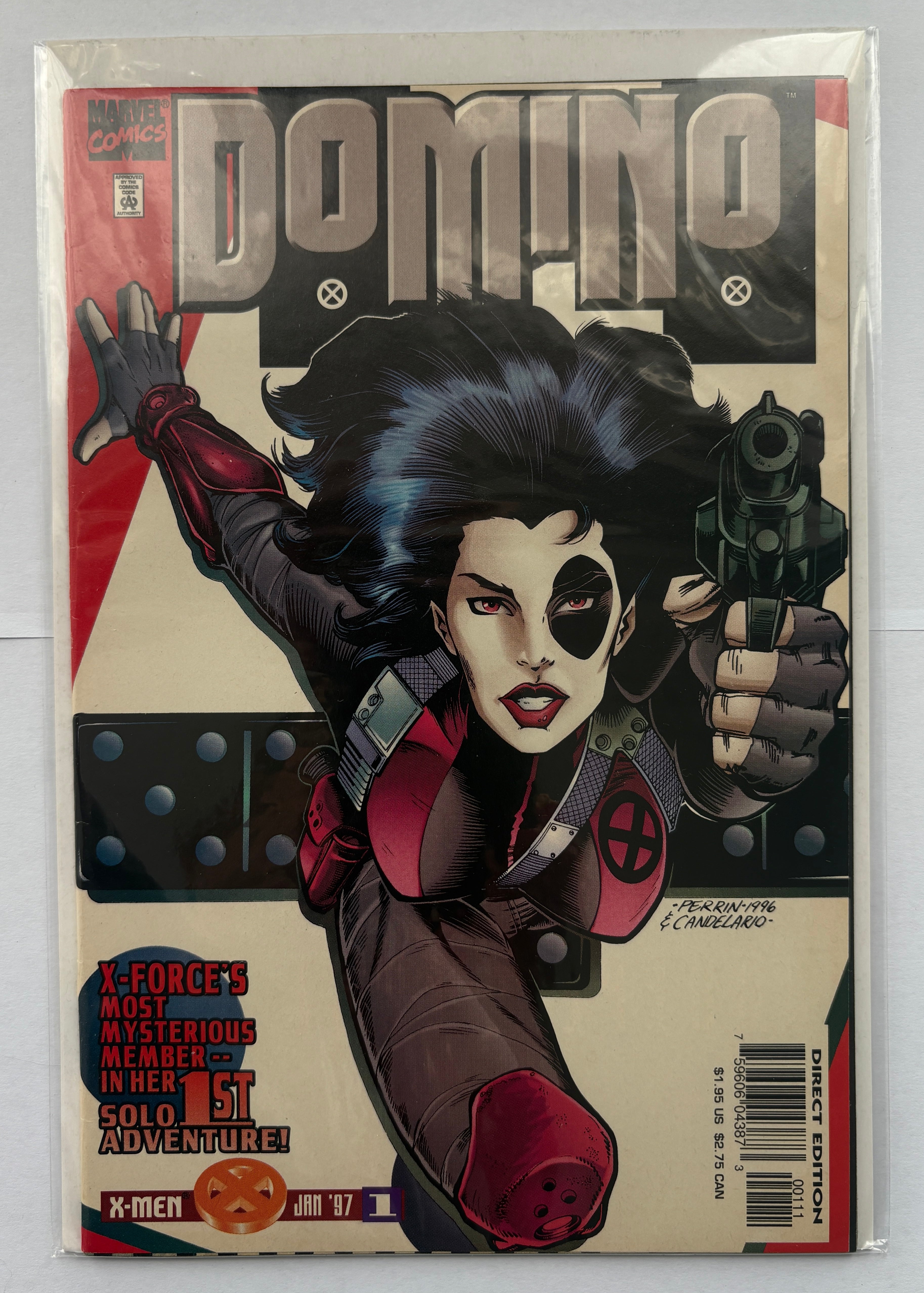 DOMINO #1 - 1st Solo Adventure of X-Force Member - Marvel Comics 1997 F/VF 7.0