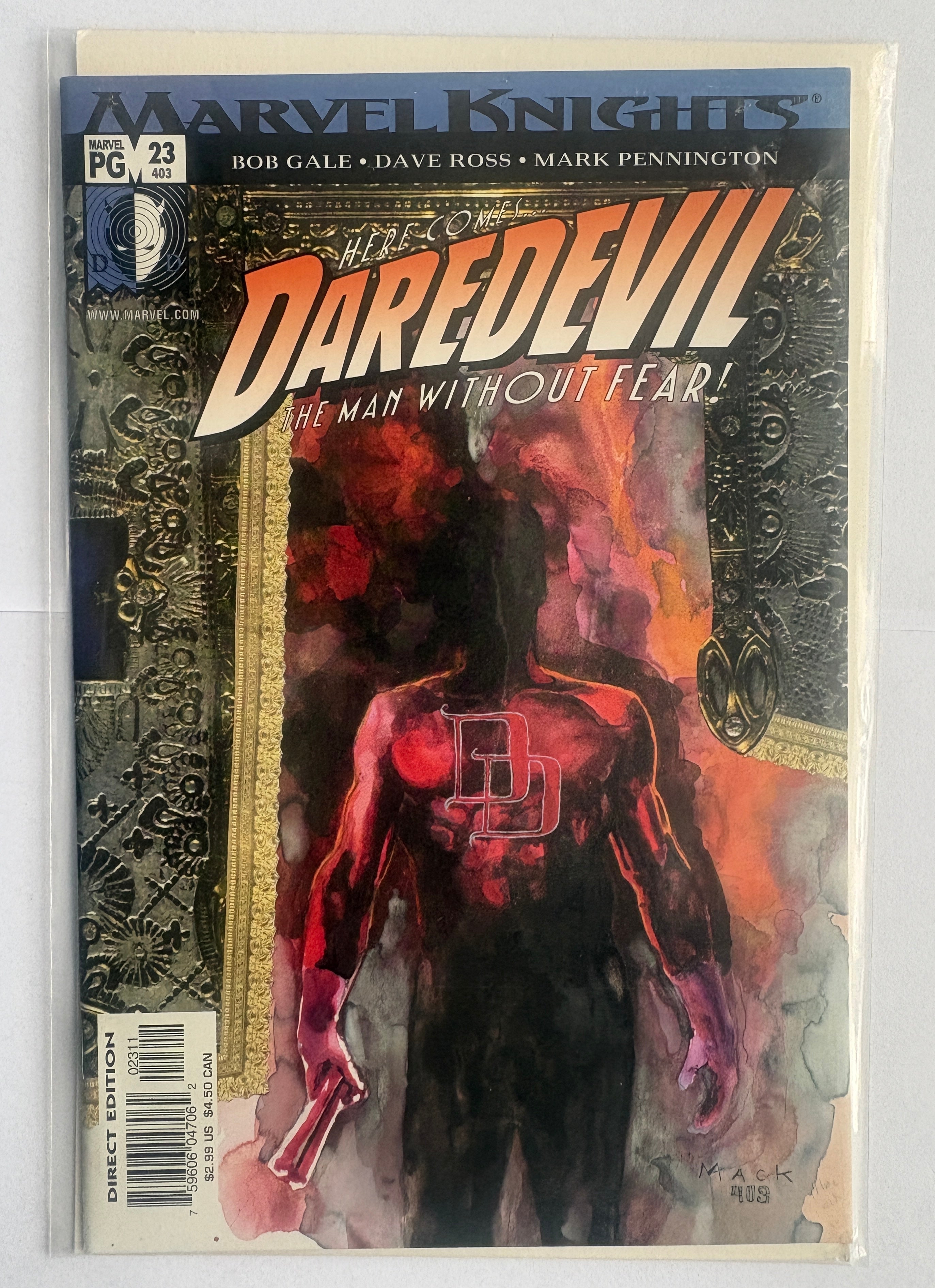 Daredevil #23 1st Printing Marvel Knights Marvel Comics November 2001 VF/NM 9.0