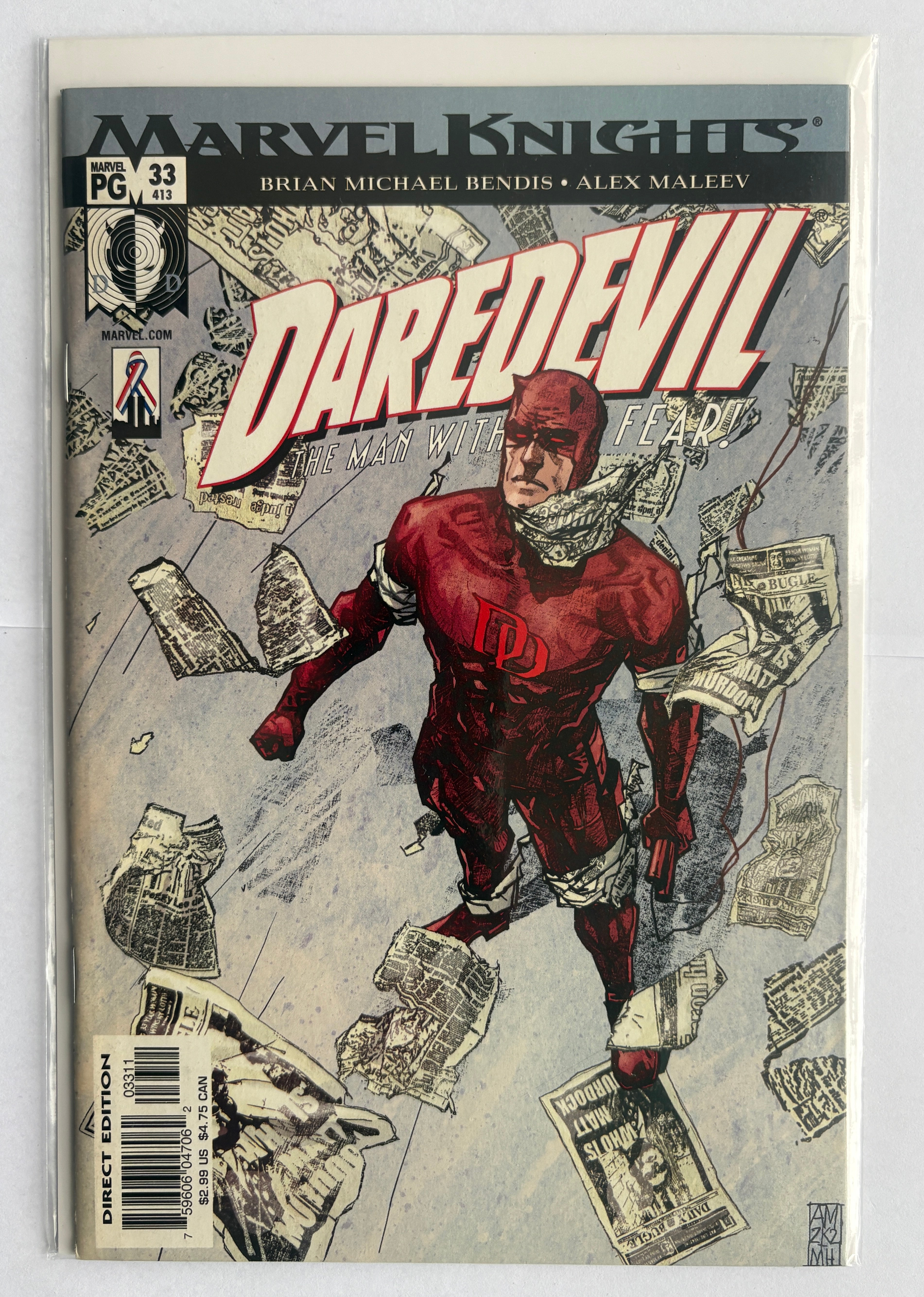 Daredevil #33 1st Printing Marvel Knights Marvel Comics July 2002 VF/NM 9.0