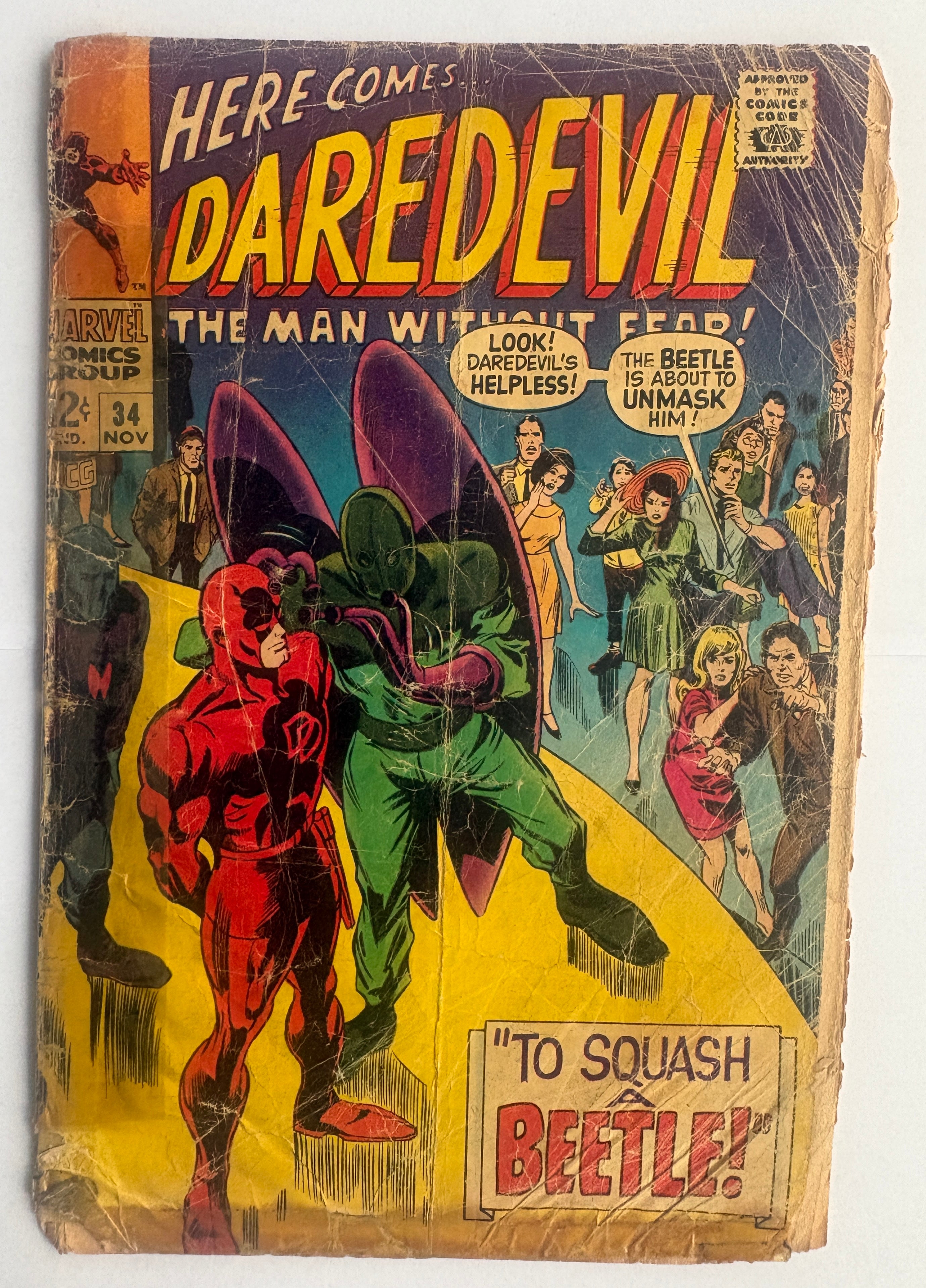 Daredevil #34 The Man Without Fear -  Marvel Comics November 1967 FR 1.0