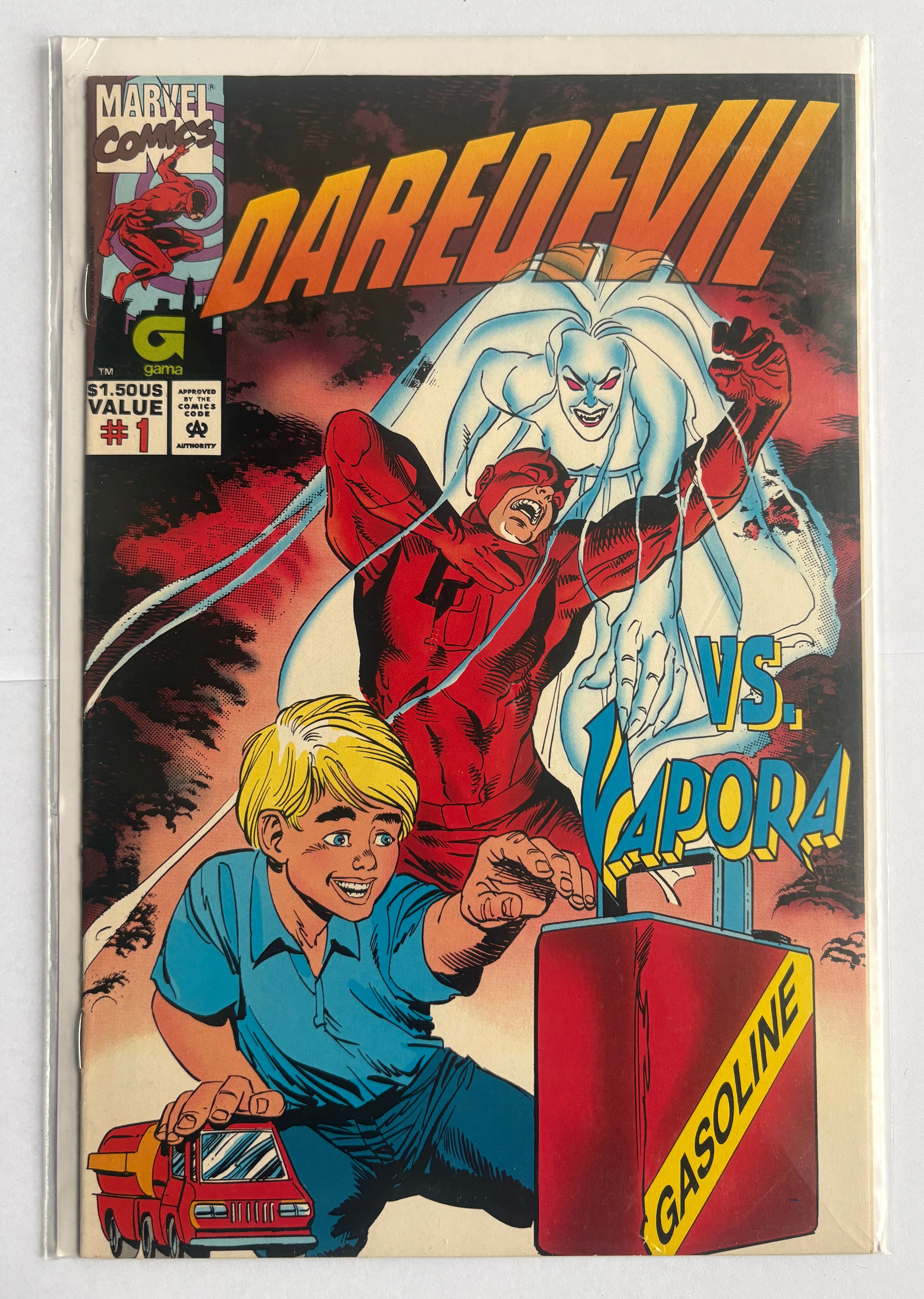 Daredevil vs Vapora #1 - GAMA Sponsored - Marvel Comics 1996 VF- 7.5
