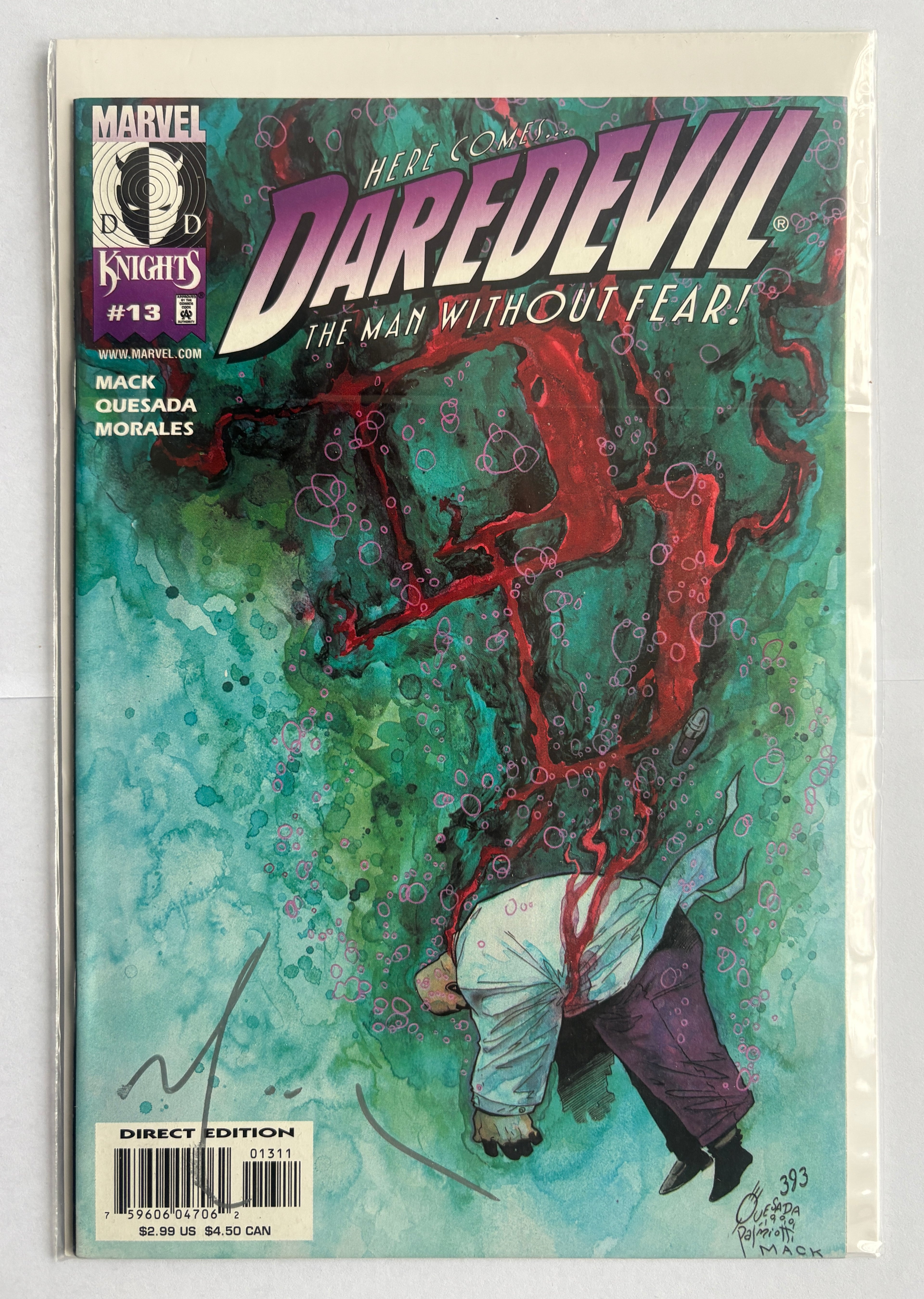 Daredevil #13 - 1st Printing - Signed by David Mack - September 2000 VF 8.0