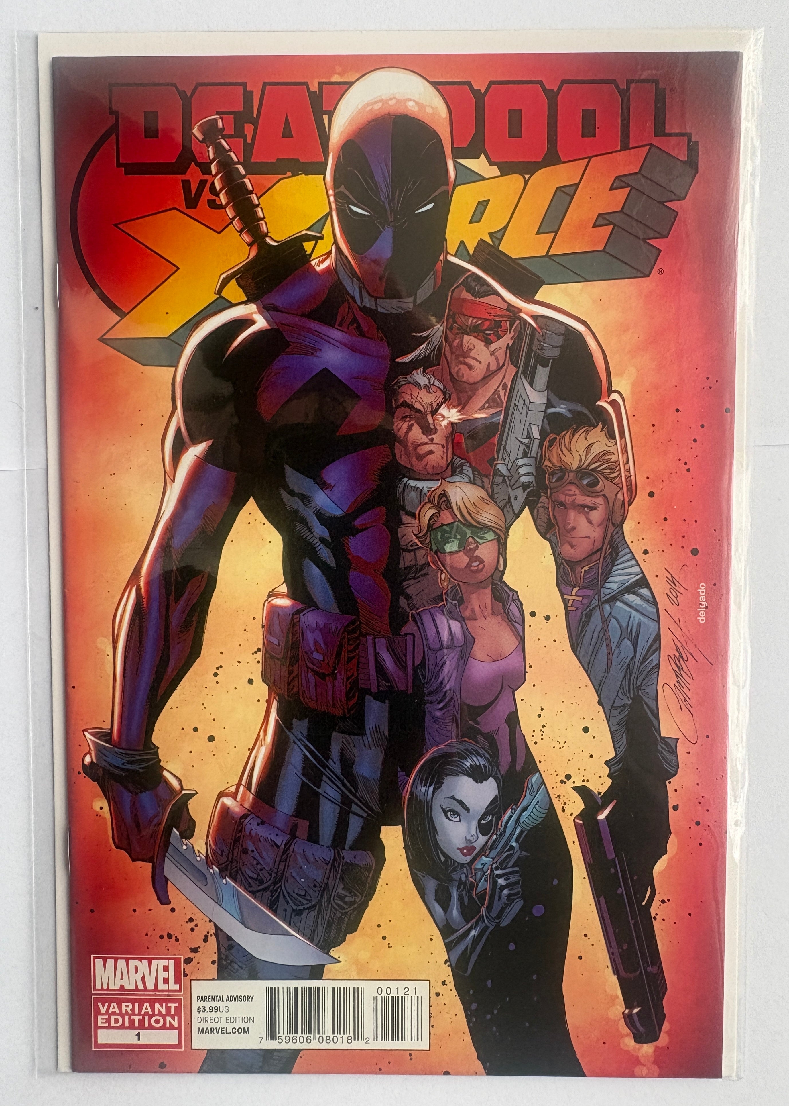 Deadpool vs X-Force #1 - 1:50 J Scott Campbell Variant September 2014 VF/NM 9.0