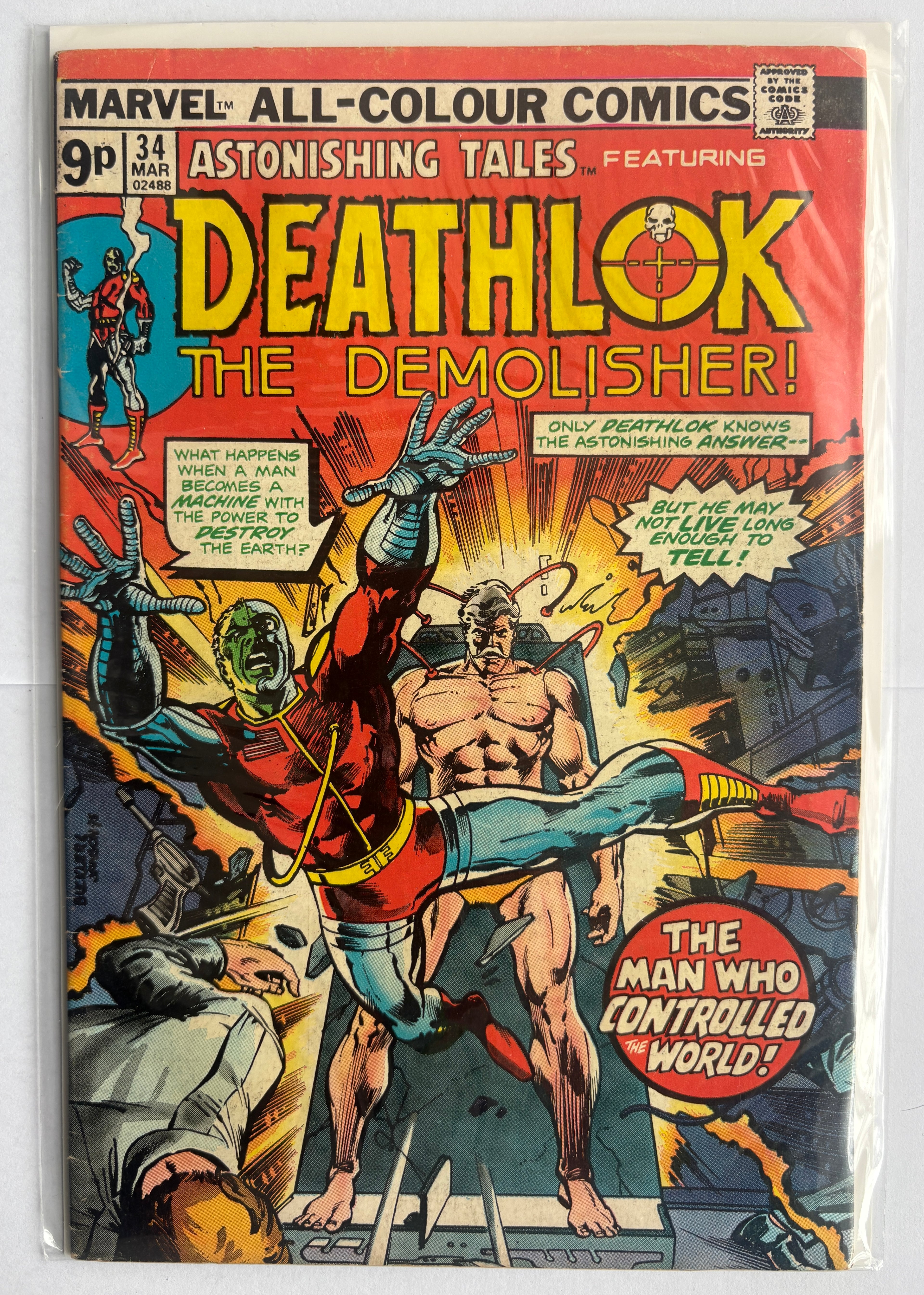 Astonishing Tales #34 ft Deathlok the Demolisher UK Variant March 1976 FN- 5.5