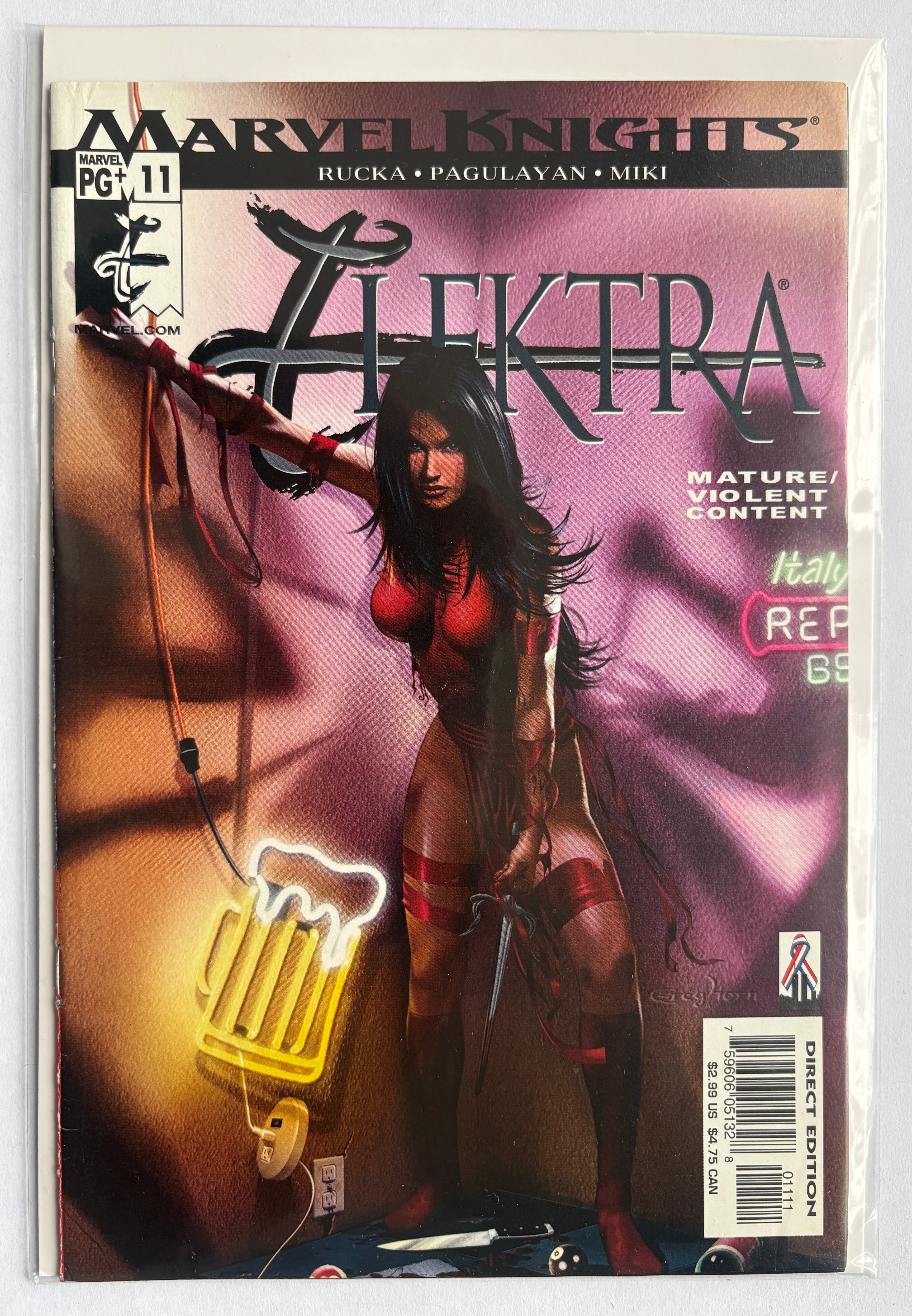 Elektra #11 - Marvel Knights 1st Printing - August 2002 VF 8.0