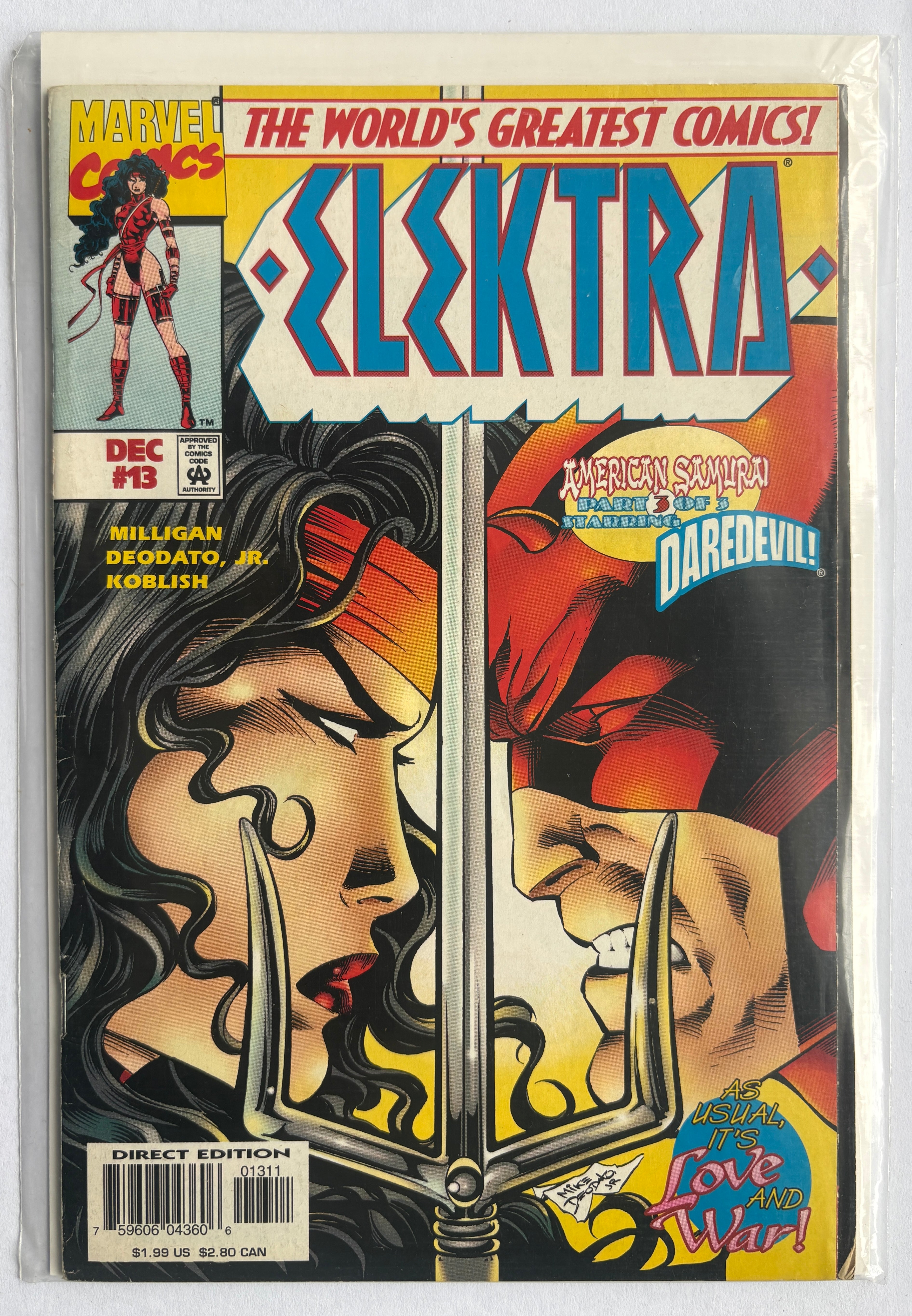 Elektra #13 - 1st Printing - Marvel Comics December 1997 FN 6.0