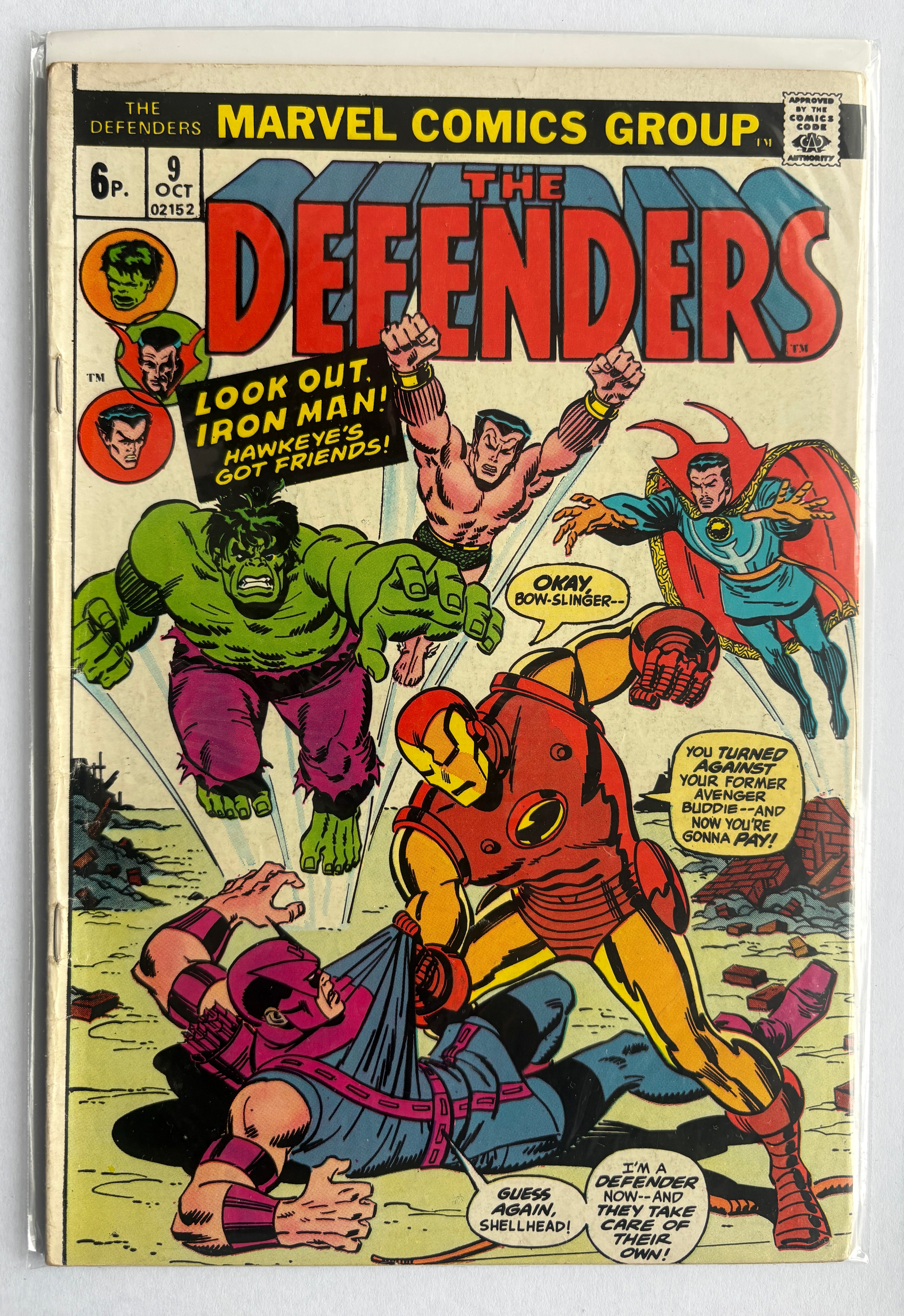 The Defenders #9 - Marvel Comics UK Variant October 1973 FN+ 6.5