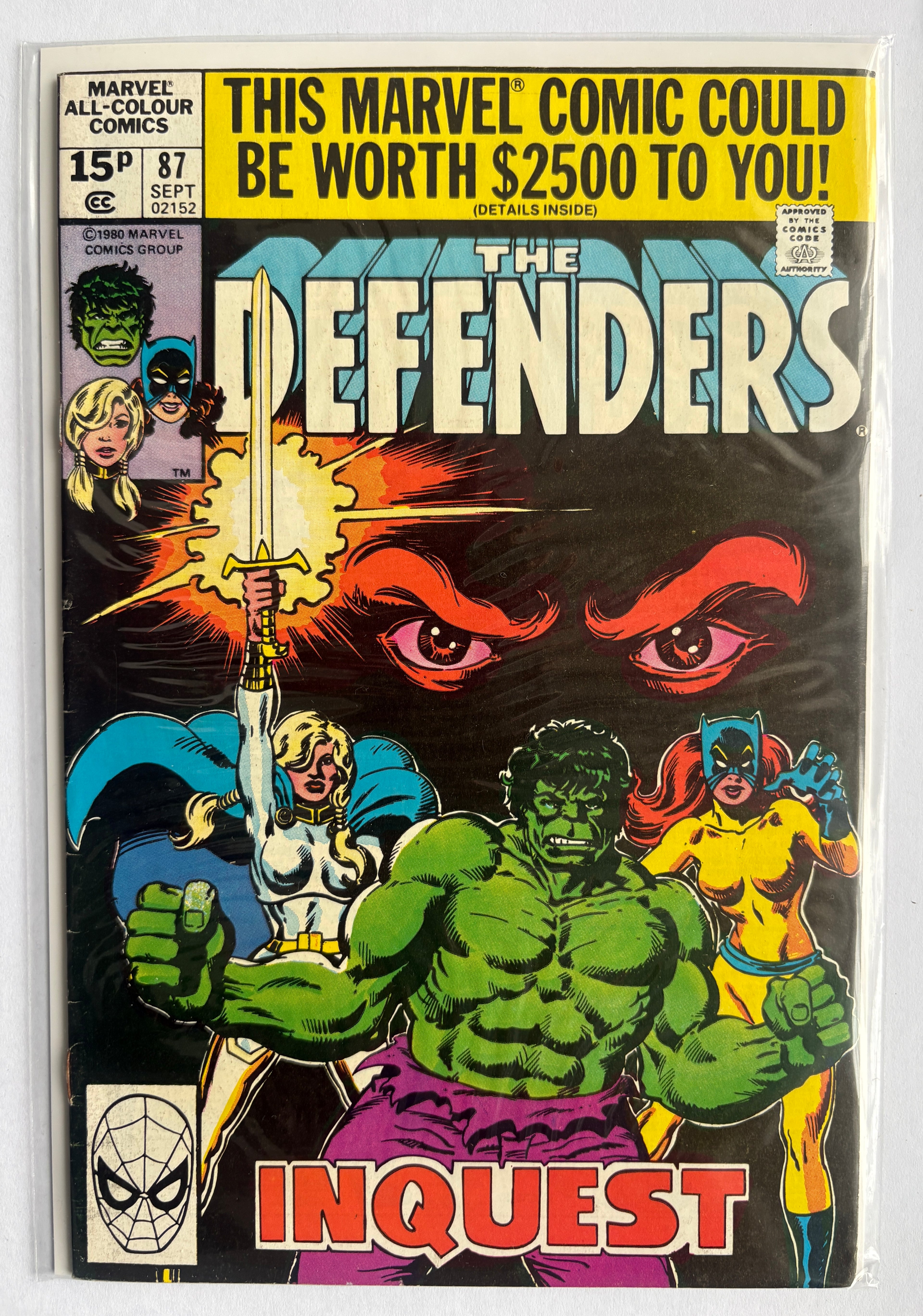 The Defenders #87 - UK Variant - Marvel Comics - September 1980 F/VF 7.0