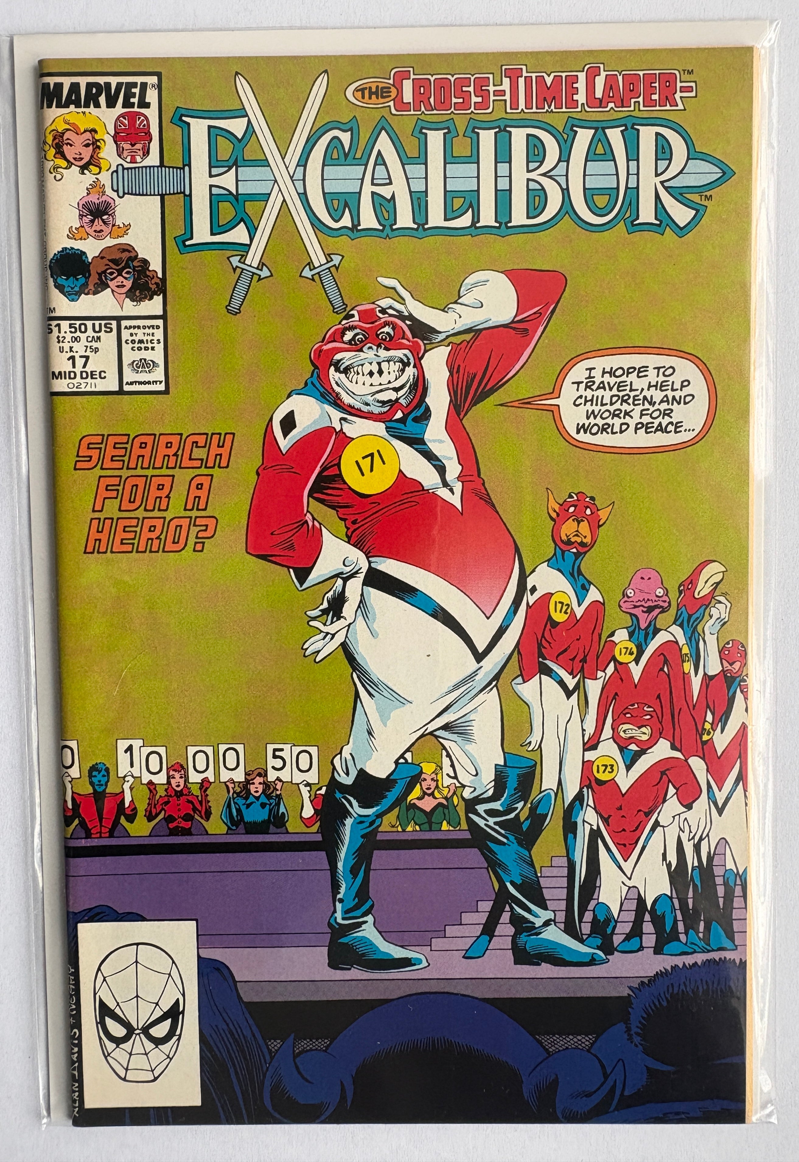 Excalibur #17 - Marvel Comics Mid December 1989 VF+ 8.5