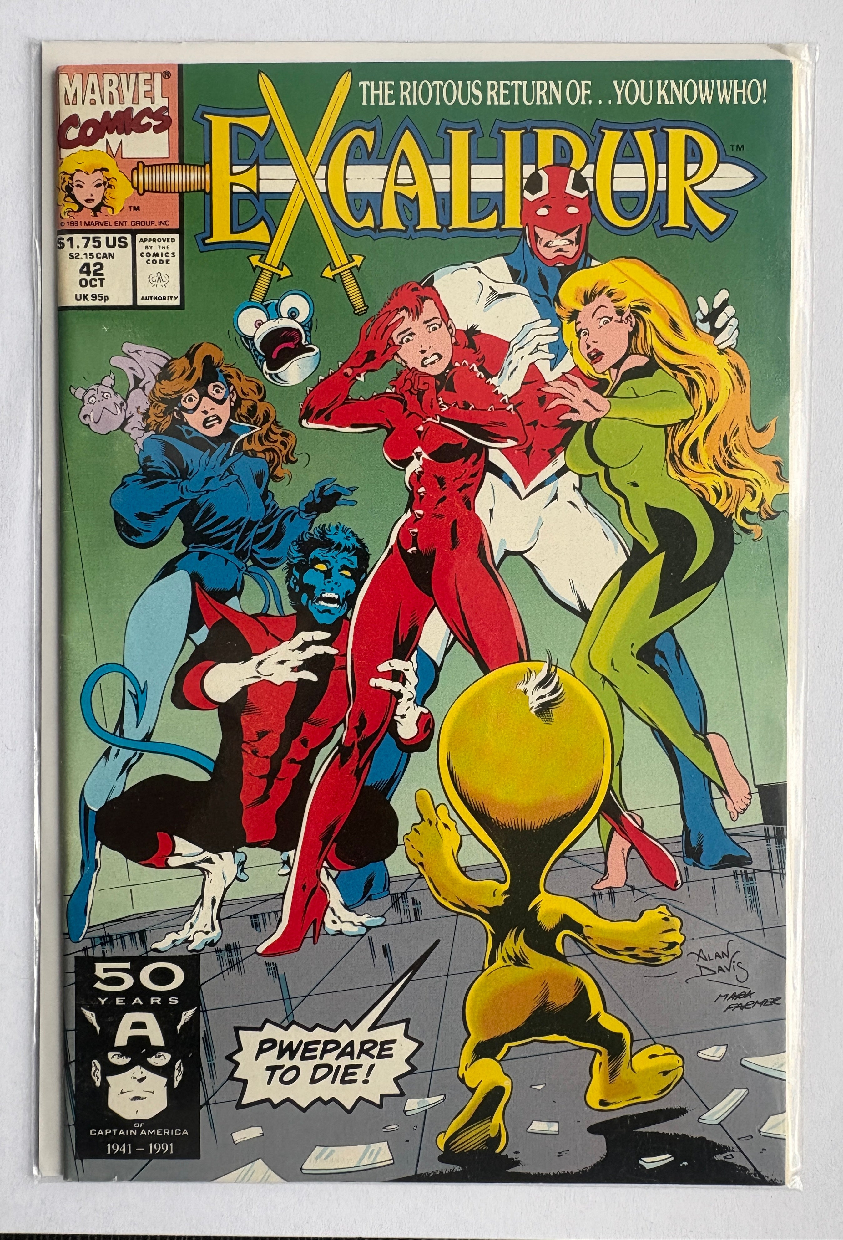 Excalibur #42 - Marvel Comics October 1991 VF+ 8.5