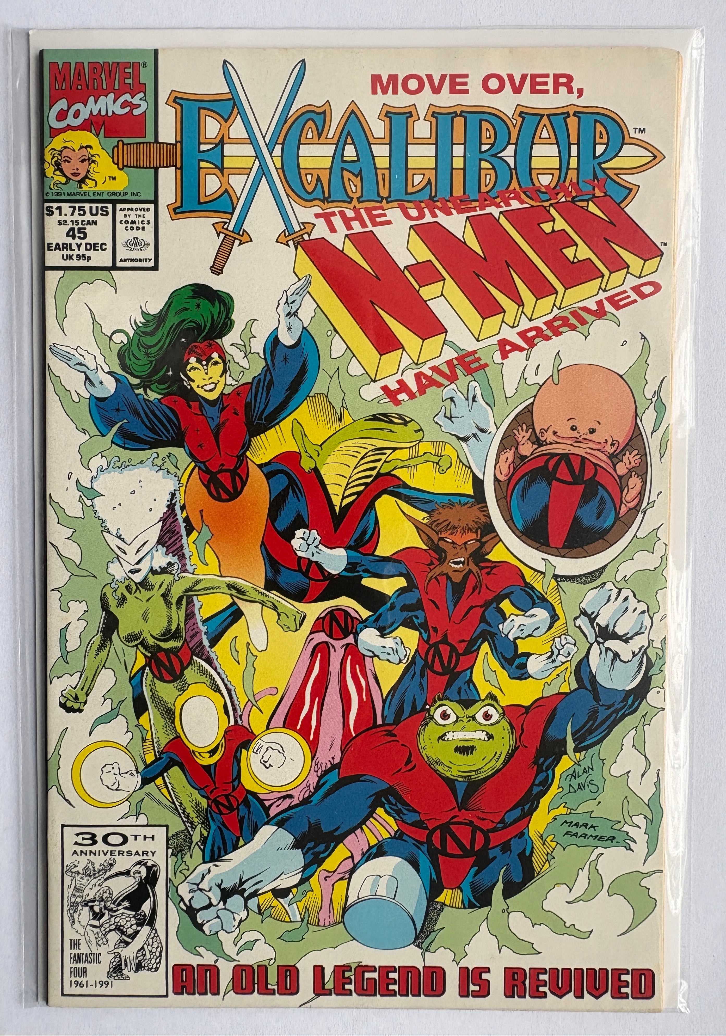 Excalibur #45 - Marvel Comics Early December 1991 VF+ 8.5
