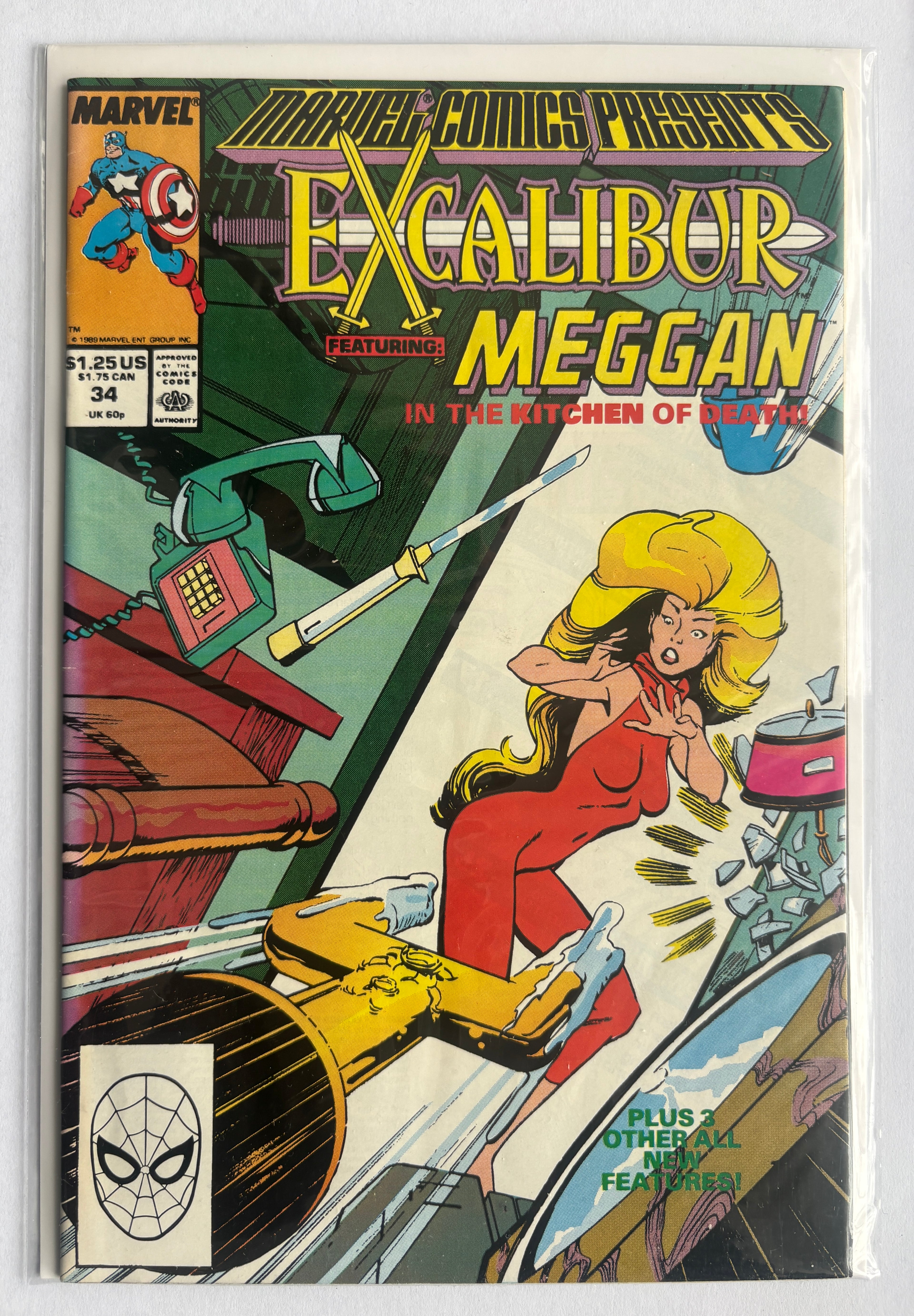 Marvel Comics Presents #34 Excalibur - Marvel Comics December 1989 F/VF 7.0