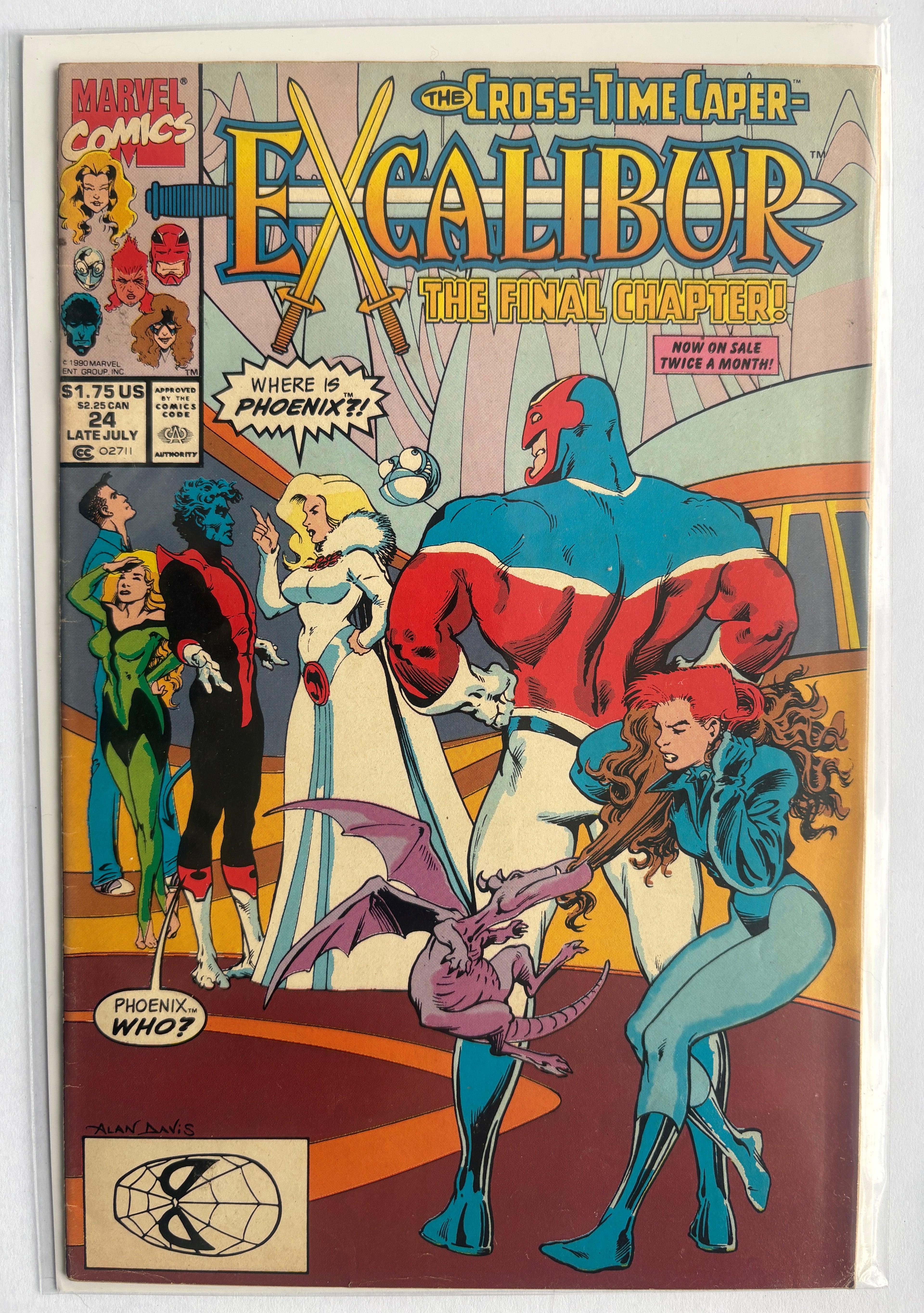 Excalibur #24 - Marvel Comics Late July 1990 F/VF 7.0