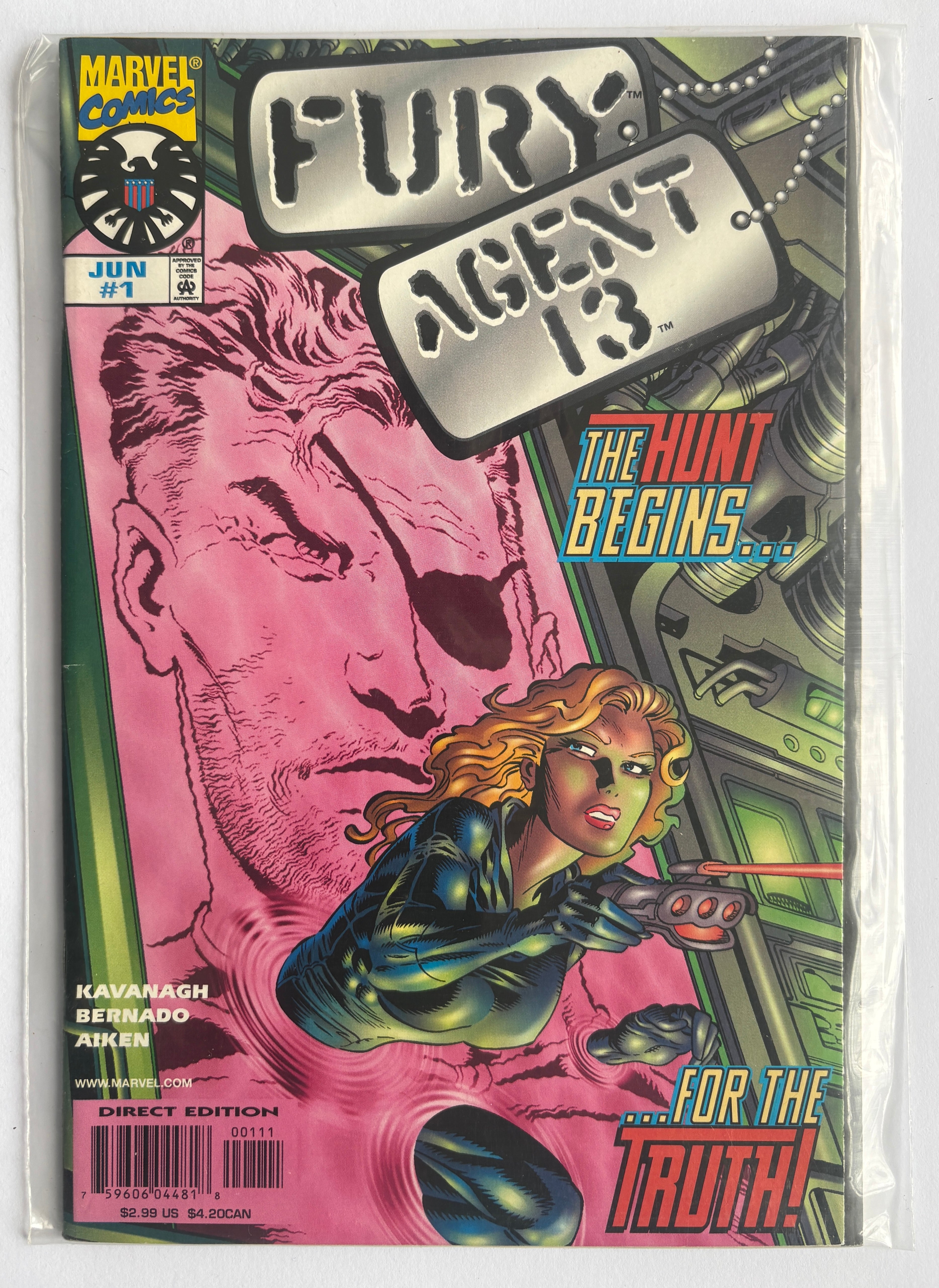 FURY AGENT 13 #1 - The Hunt Begins...for the Truth! - Marvel June 1998 VF 8.0