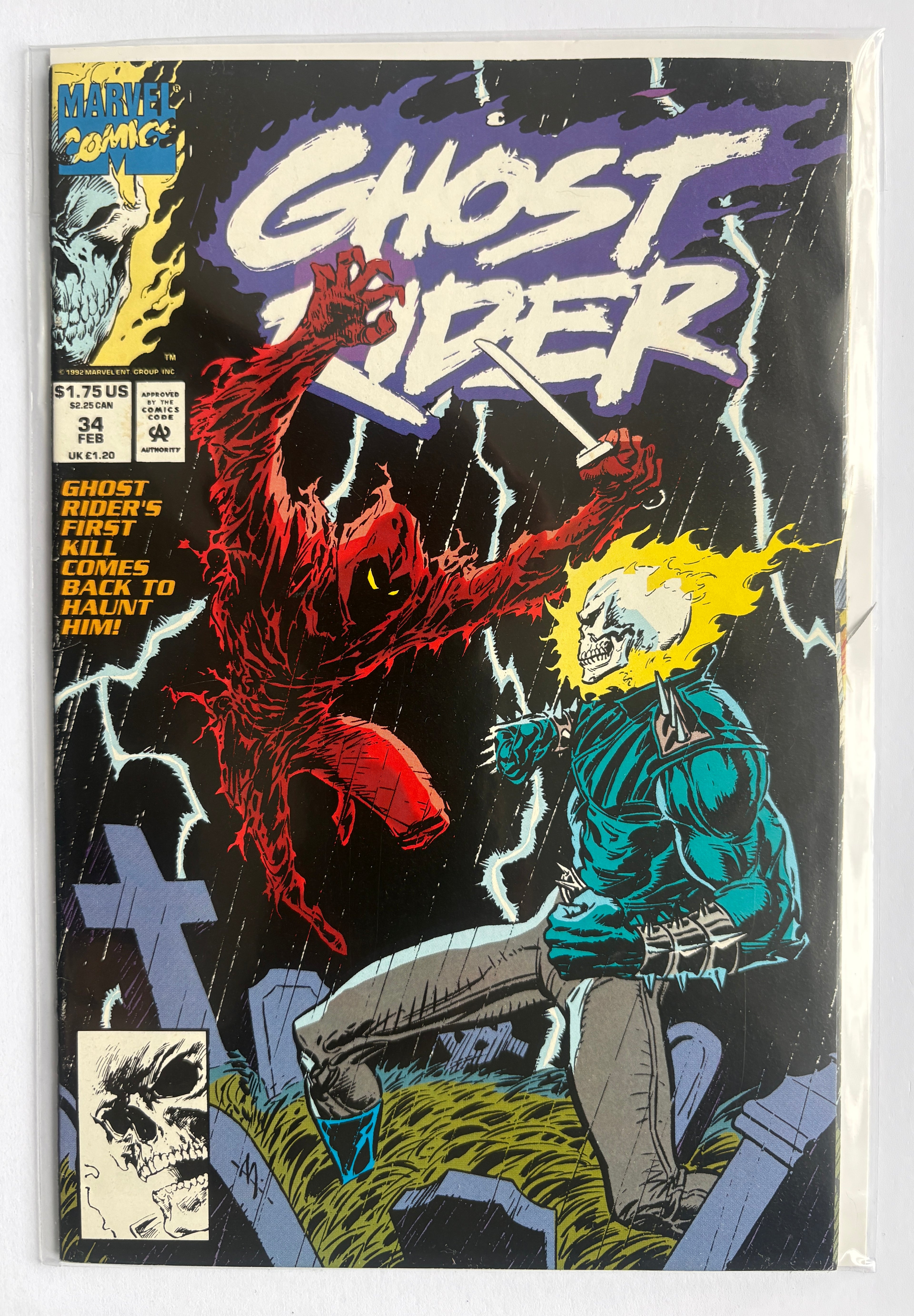 Ghost Rider #34 - Marvel Comics February 1993 F/VF 7.0