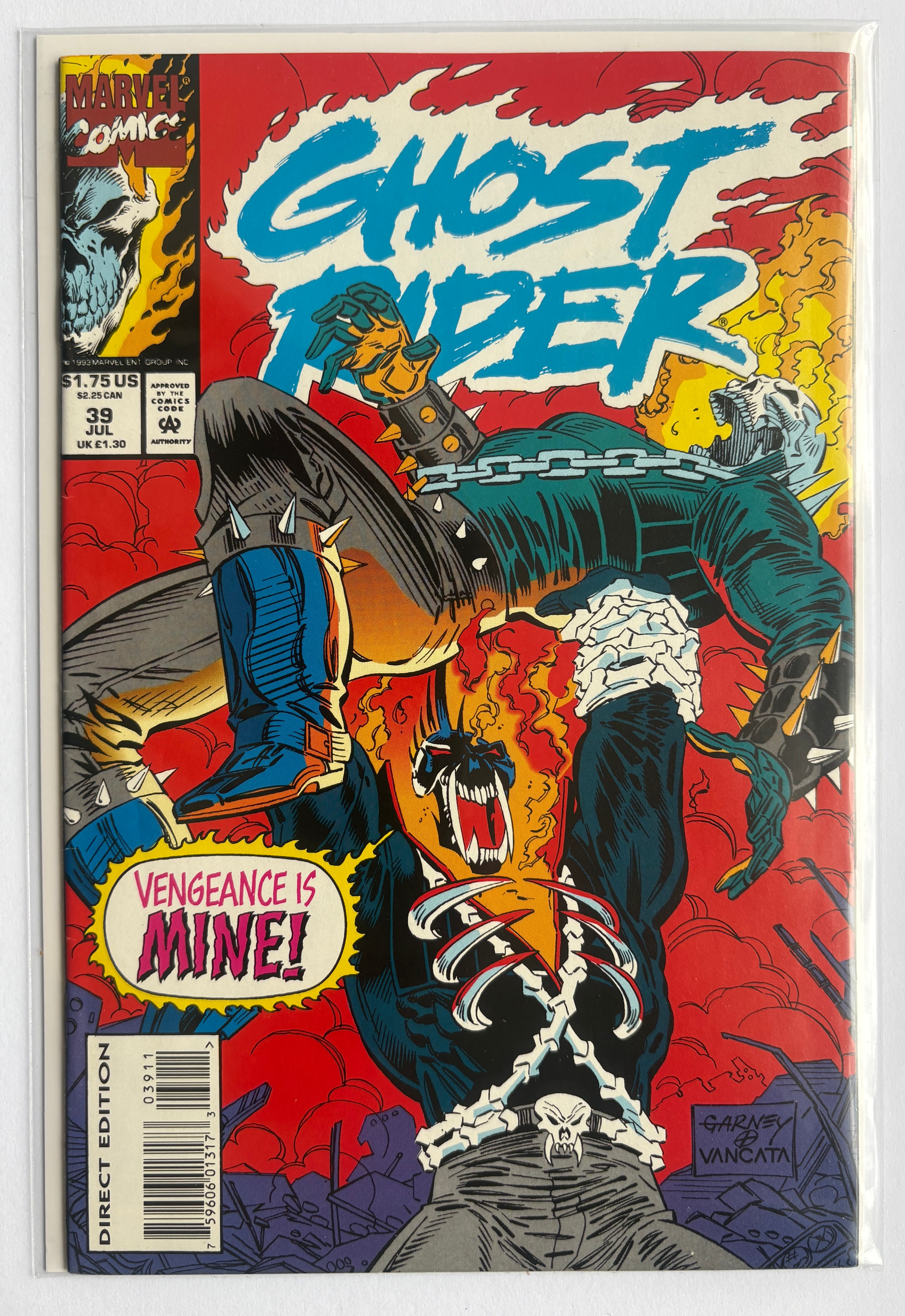 Ghost Rider #39 - Marvel Comics July 1993 VF 8.0