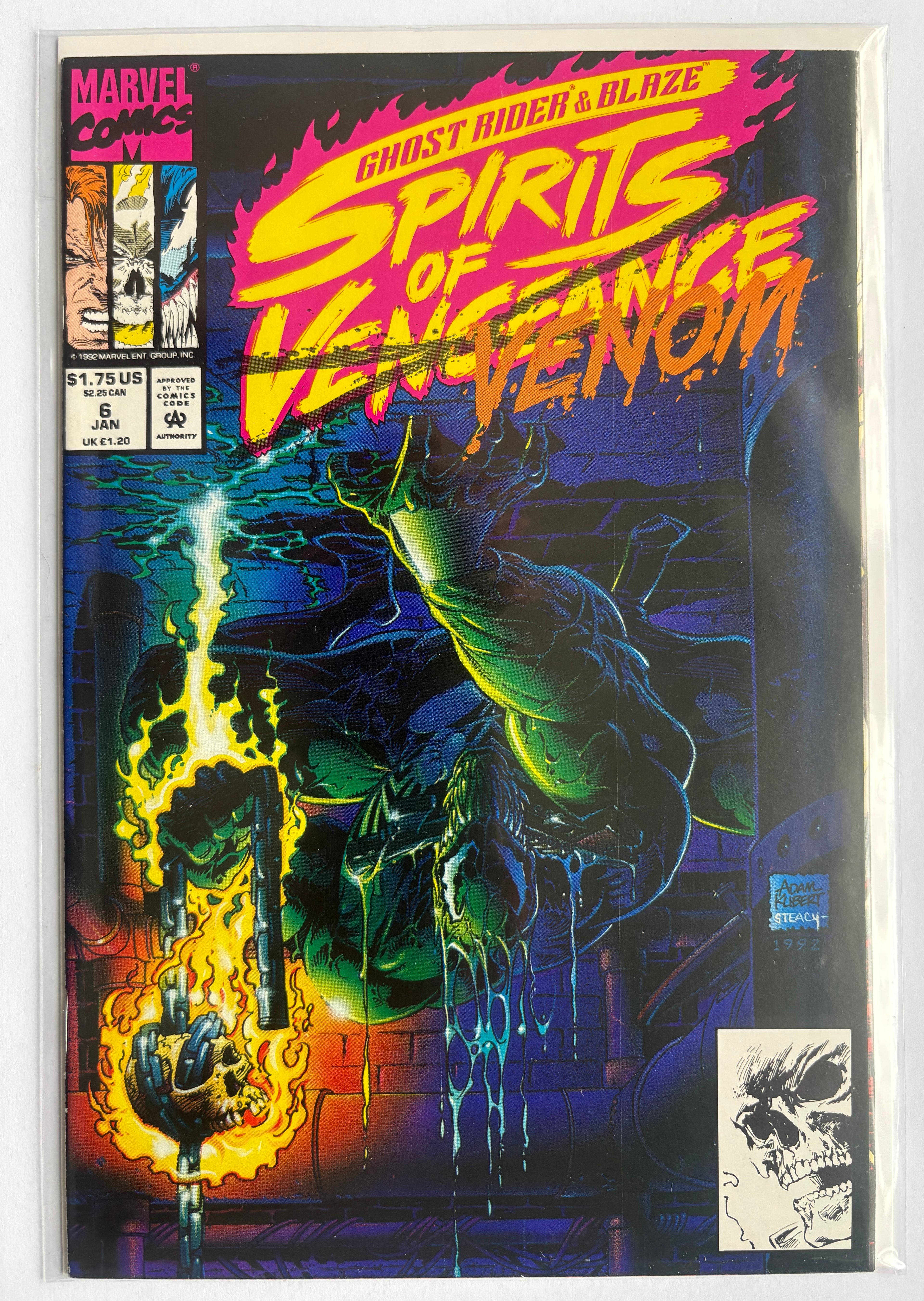 Ghost Rider / Blaze: Spirits of Vengeance #6 - Marvel January 1993 VF+ 8.5