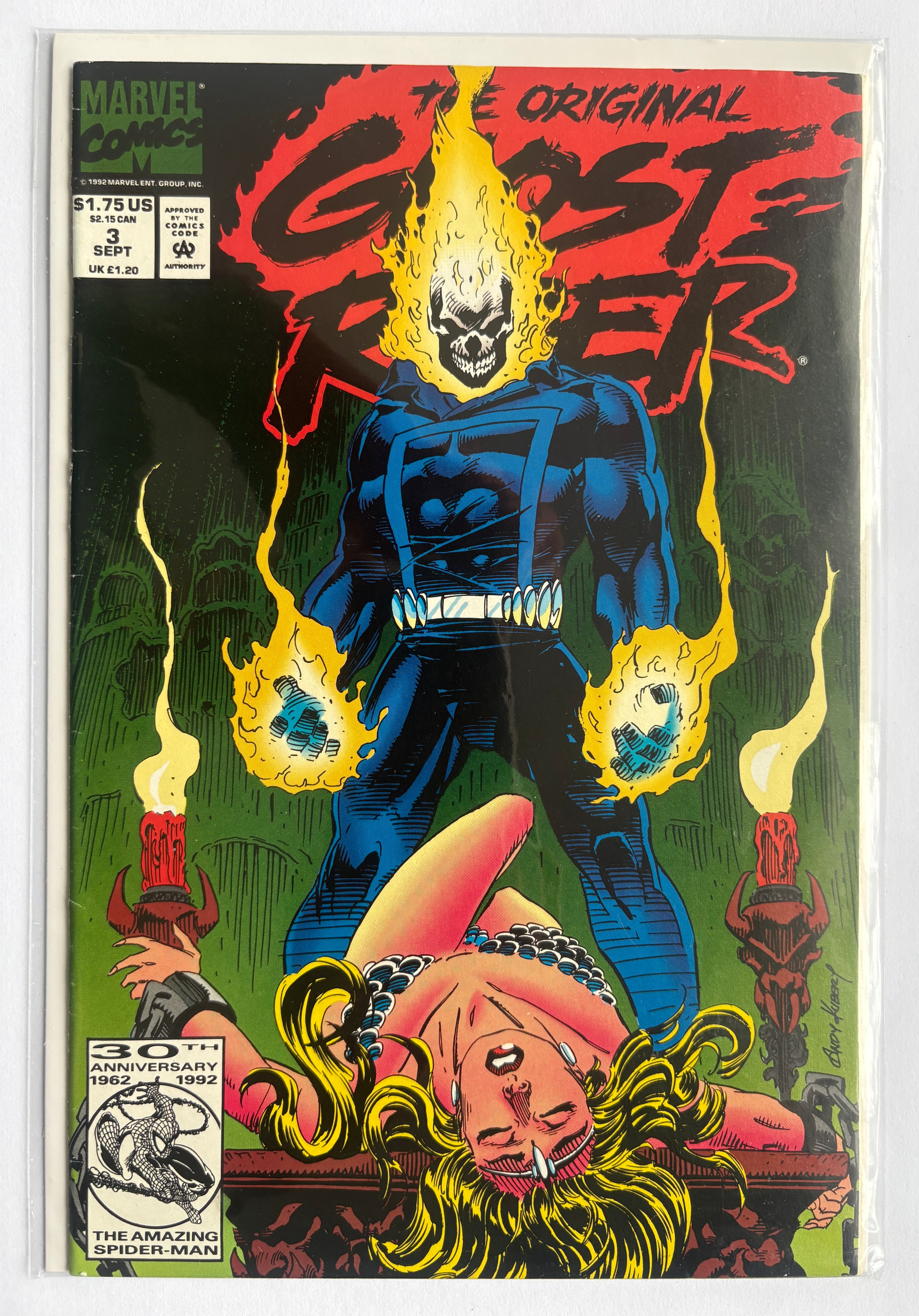The Original Ghost Rider #3 - 1st Printing Marvel Comics September 1992 VF- 7.5