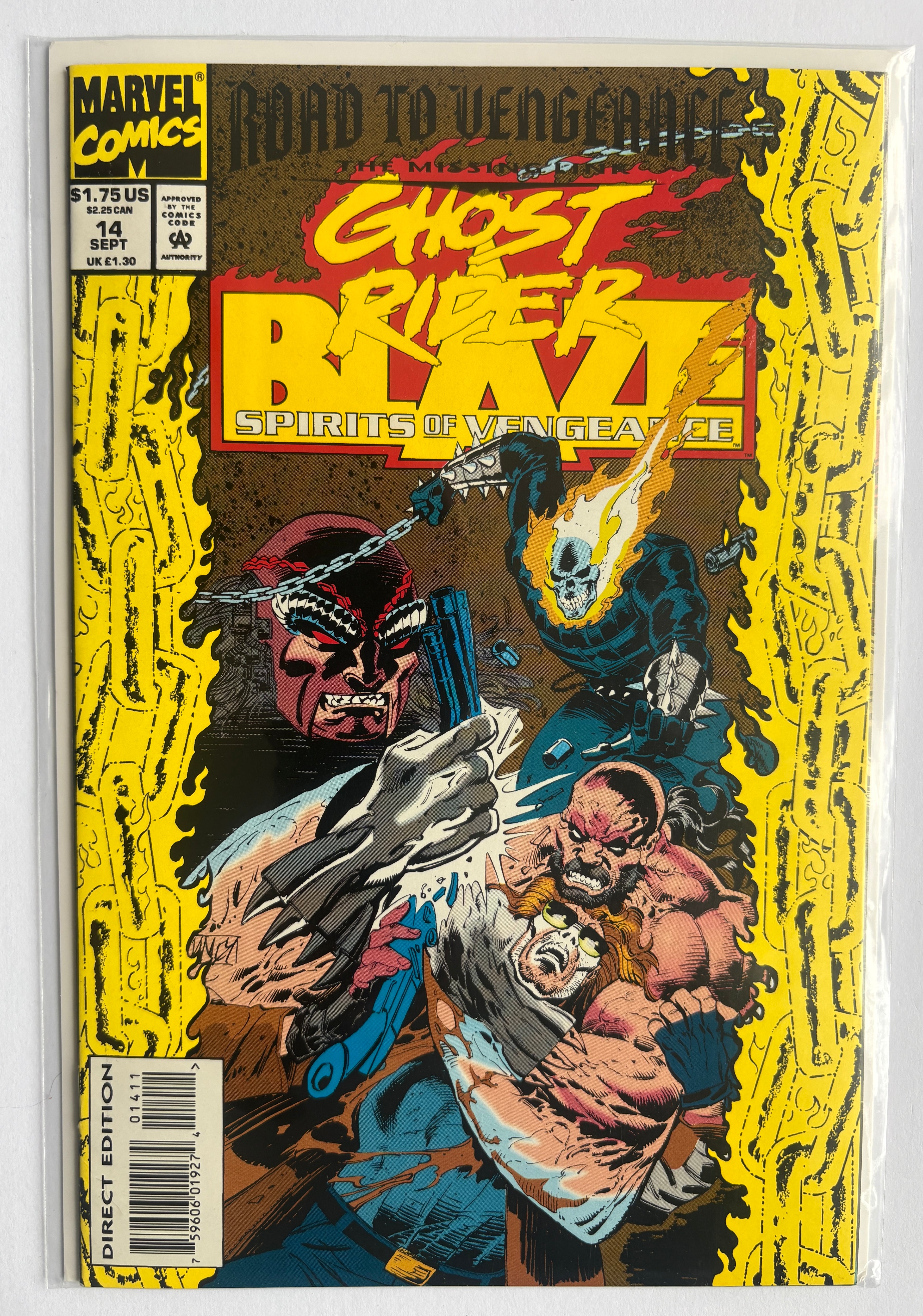 Ghost Rider / Blaze: Spirits of Vengeance #14 - Marvel September 1993 VF 8.0