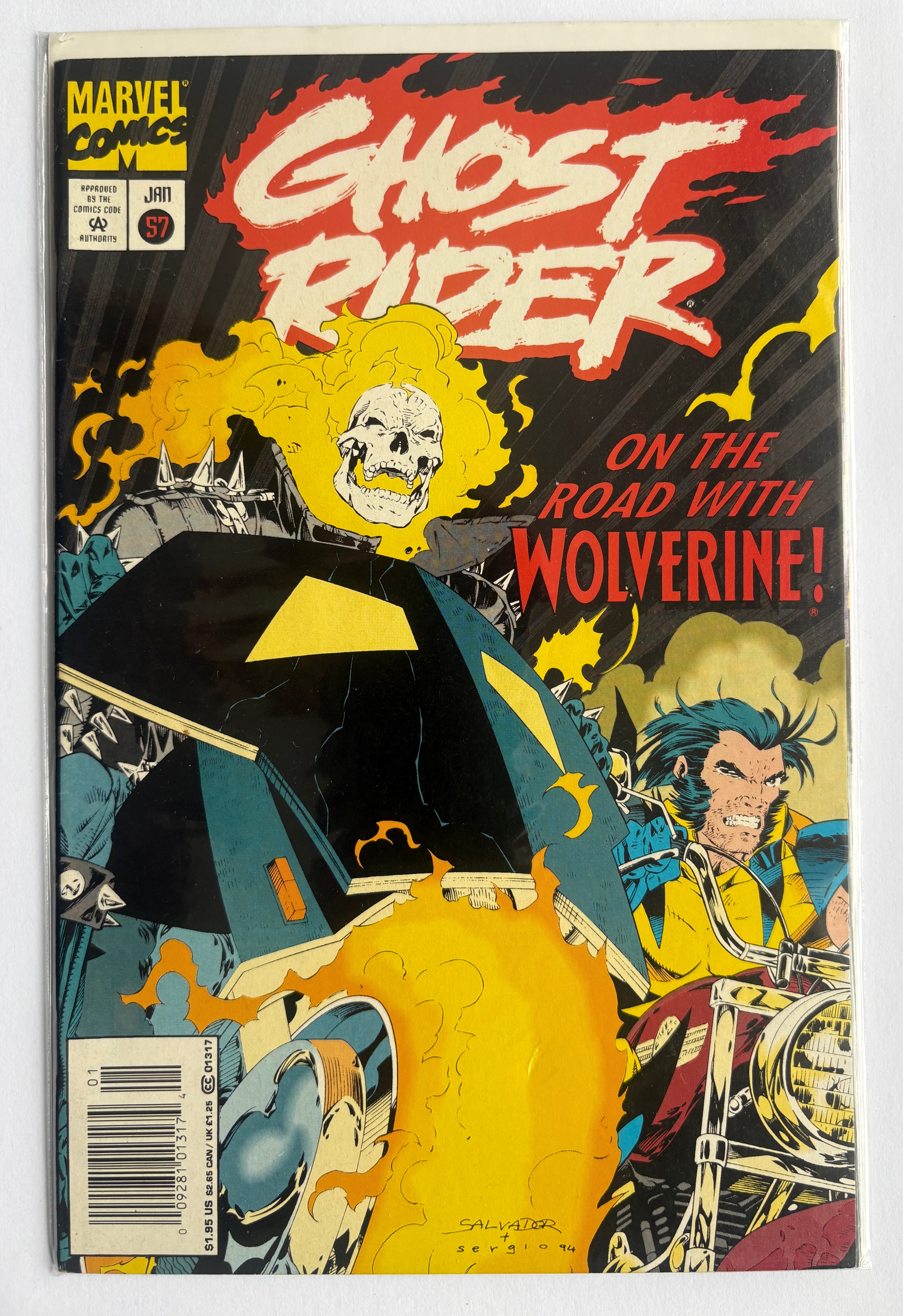 Ghost Rider #57 - Marvel Comics January 1995 VF- 7.5