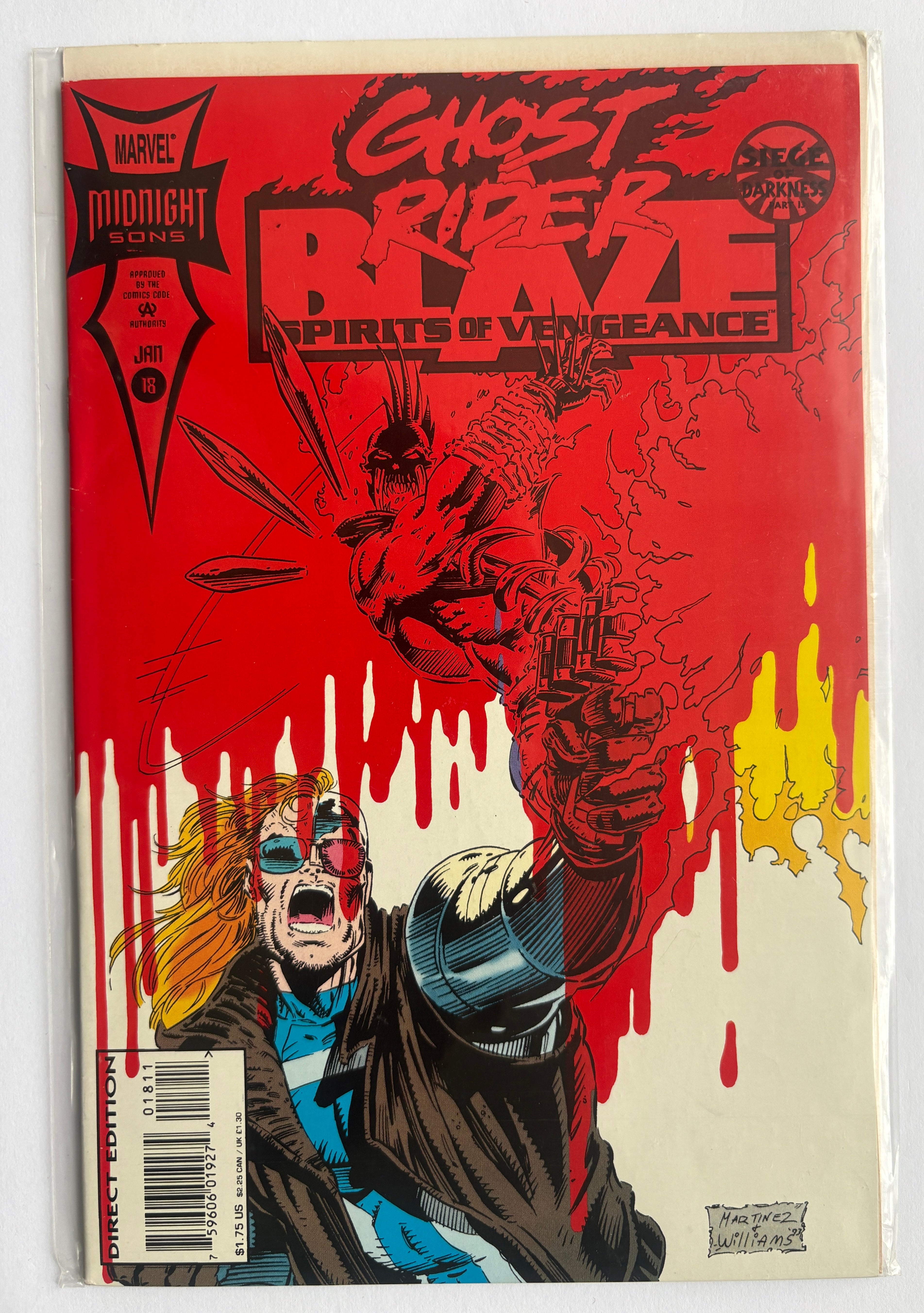 Ghost Rider / Blaze: Spirits of Vengeance #18 - Marvel January 1994 VF 8.0