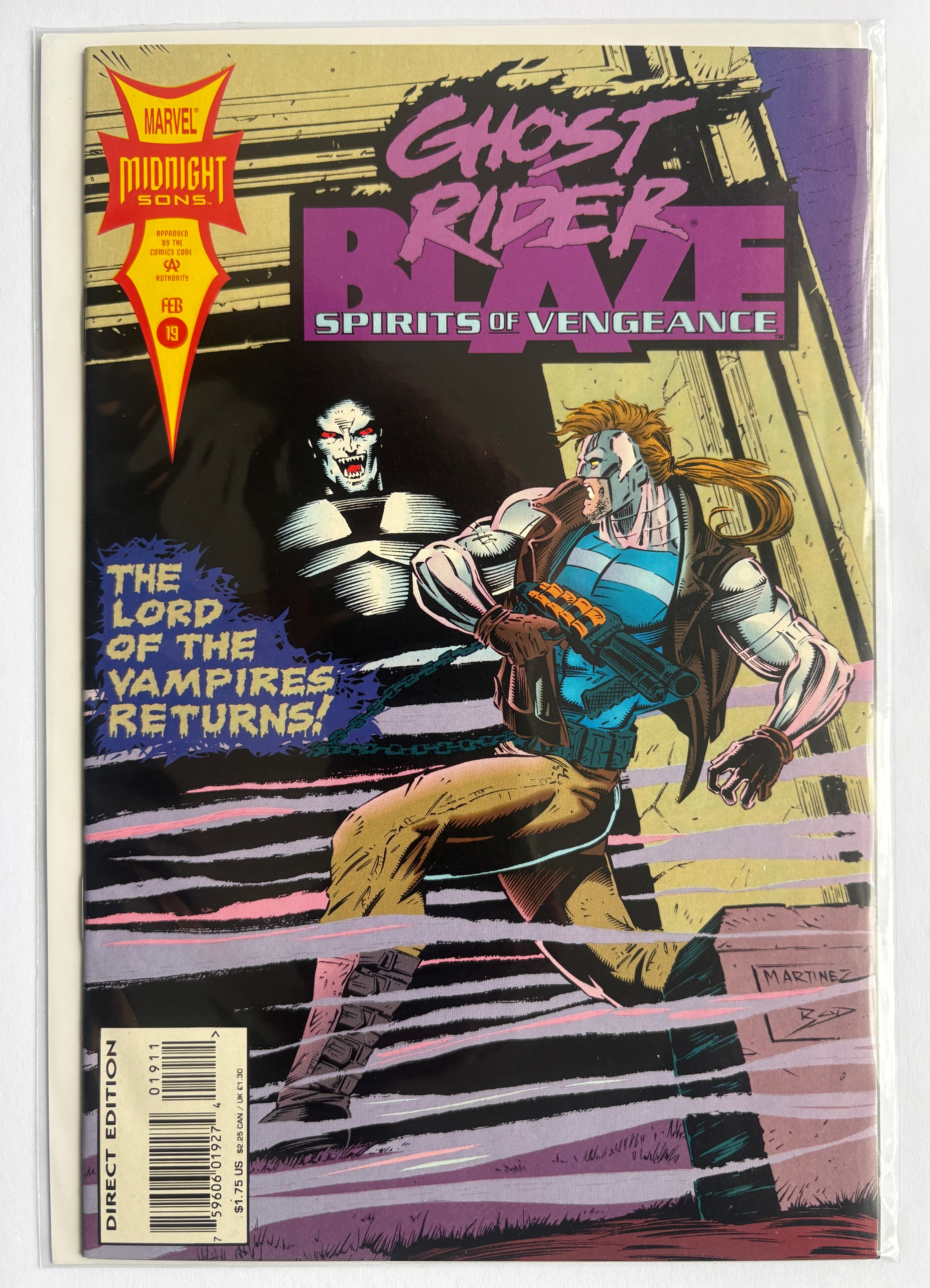 Ghost Rider / Blaze: Spirits of Vengeance #19 - Marvel February 1994 VF+ 8.5
