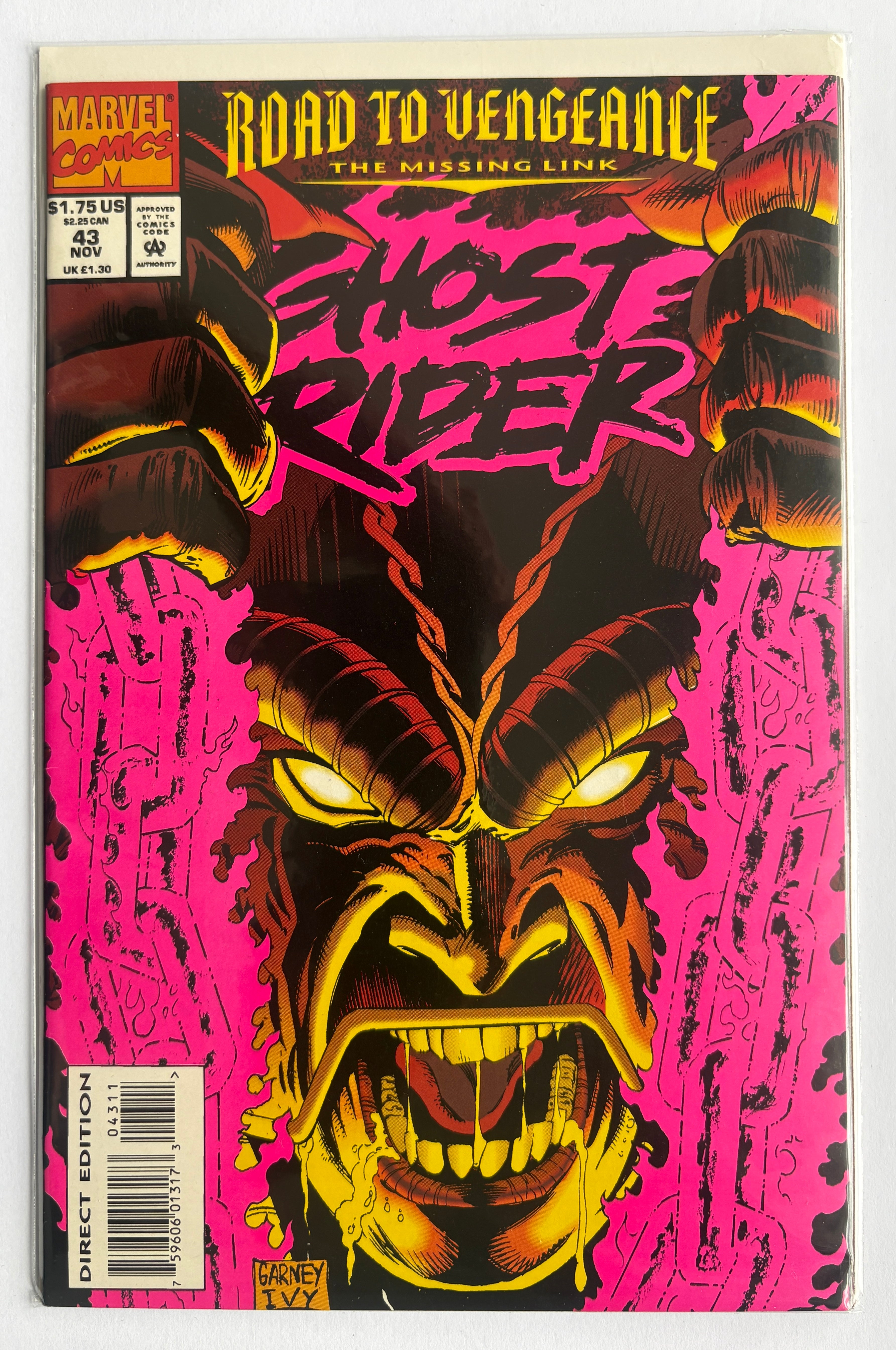 Ghost Rider #43 - Marvel Comics November VF+ 8.5