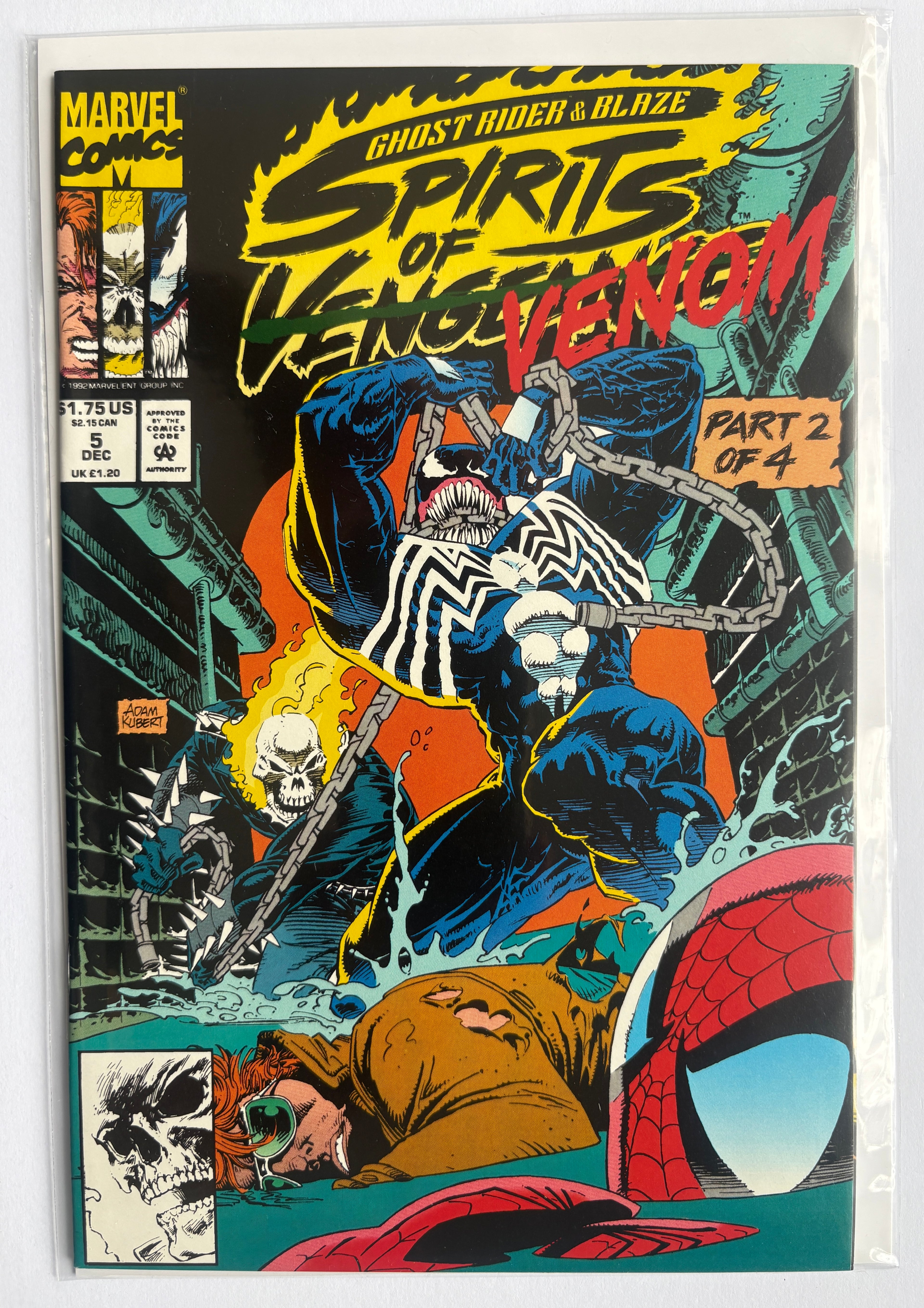 Ghost Rider / Blaze: Spirits of Vengeance #5 - Marvel December 1992 VF+ 8.5
