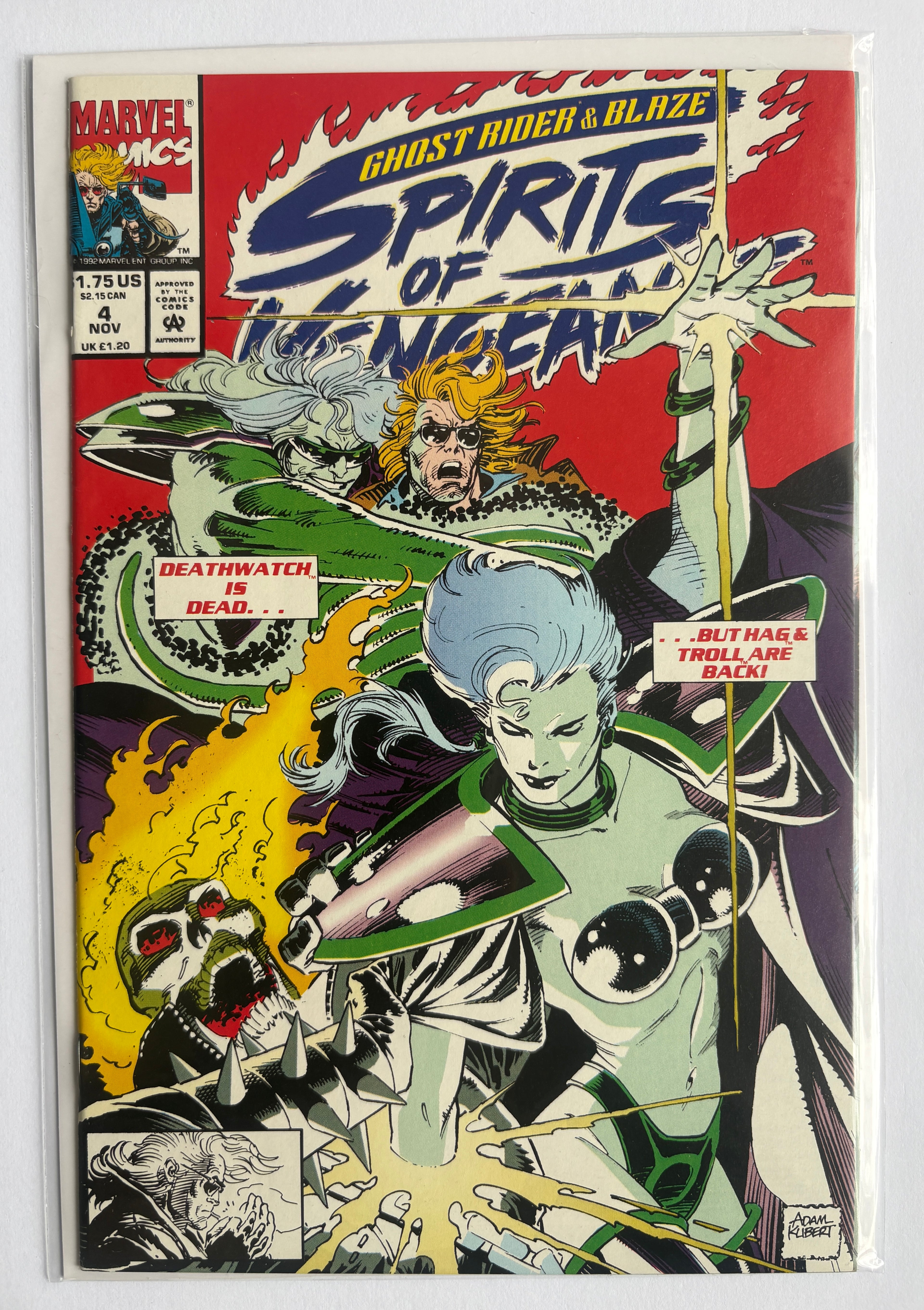 Ghost Rider / Blaze: Spirits of Vengeance #4 - Marvel November 1992 VF+ 8.5
