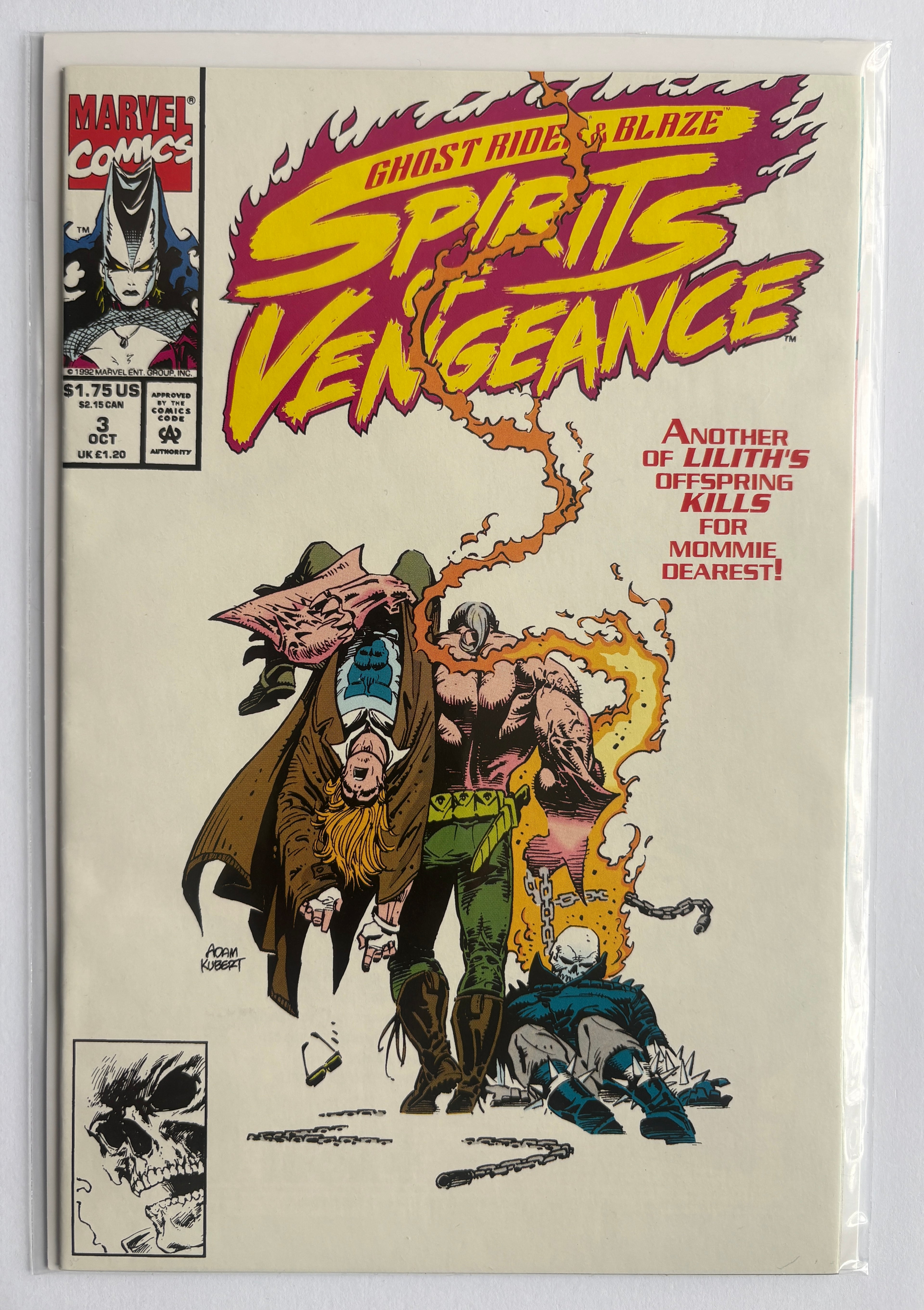 Ghost Rider / Blaze: Spirits of Vengeance #3 - Marvel  October 1992 VF+ 8.5