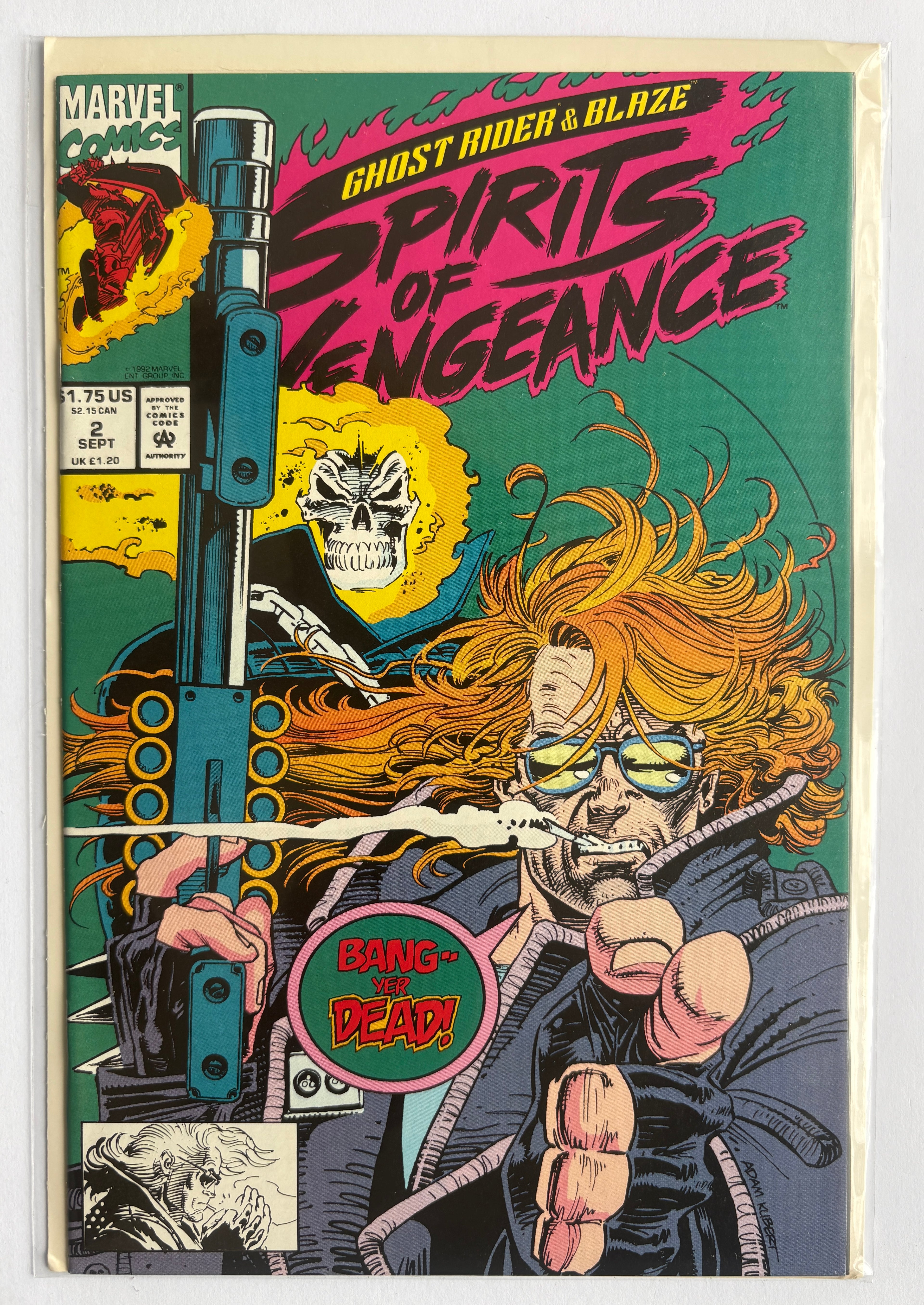 Ghost Rider / Blaze: Spirits of Vengeance #2 - Marvel  September 1992 VF+ 8.5