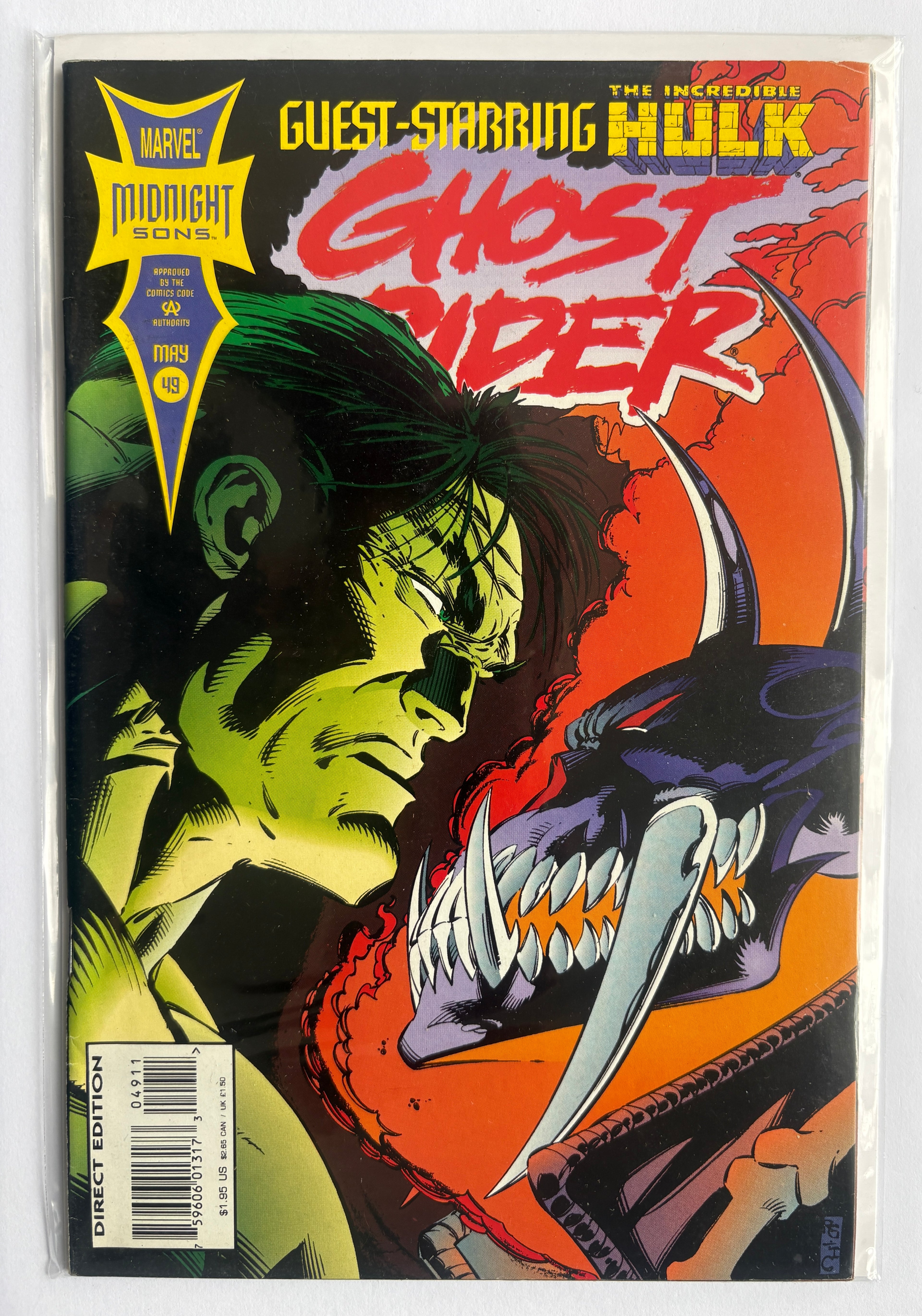 Ghost Rider #49 - Incredible Hulk - 1st Printing Marvel Comics May 1994 VF+ 8.5