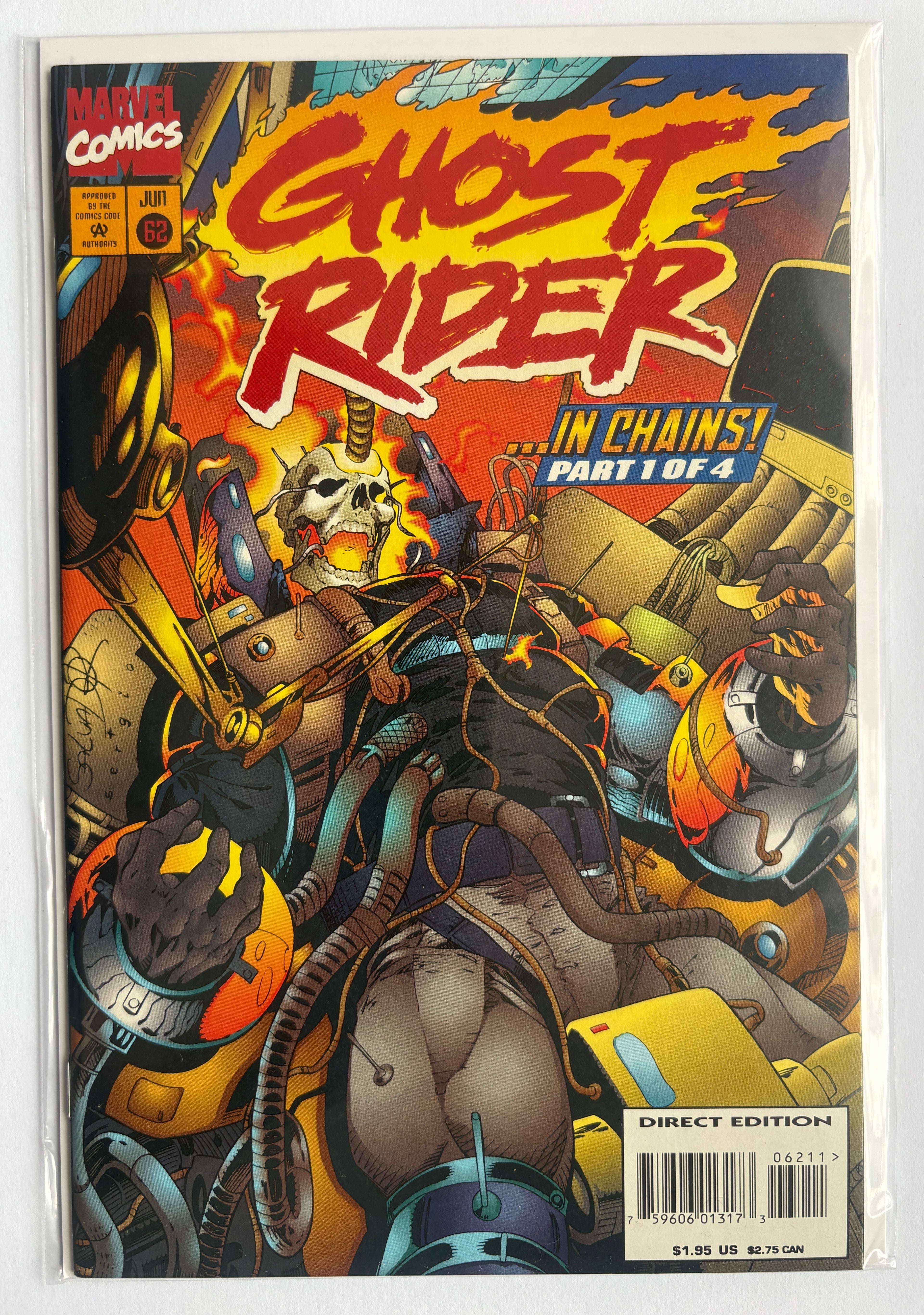 Ghost Rider #62 - 1st Printing - Marvel Comics June 1995 VF+ 8.5