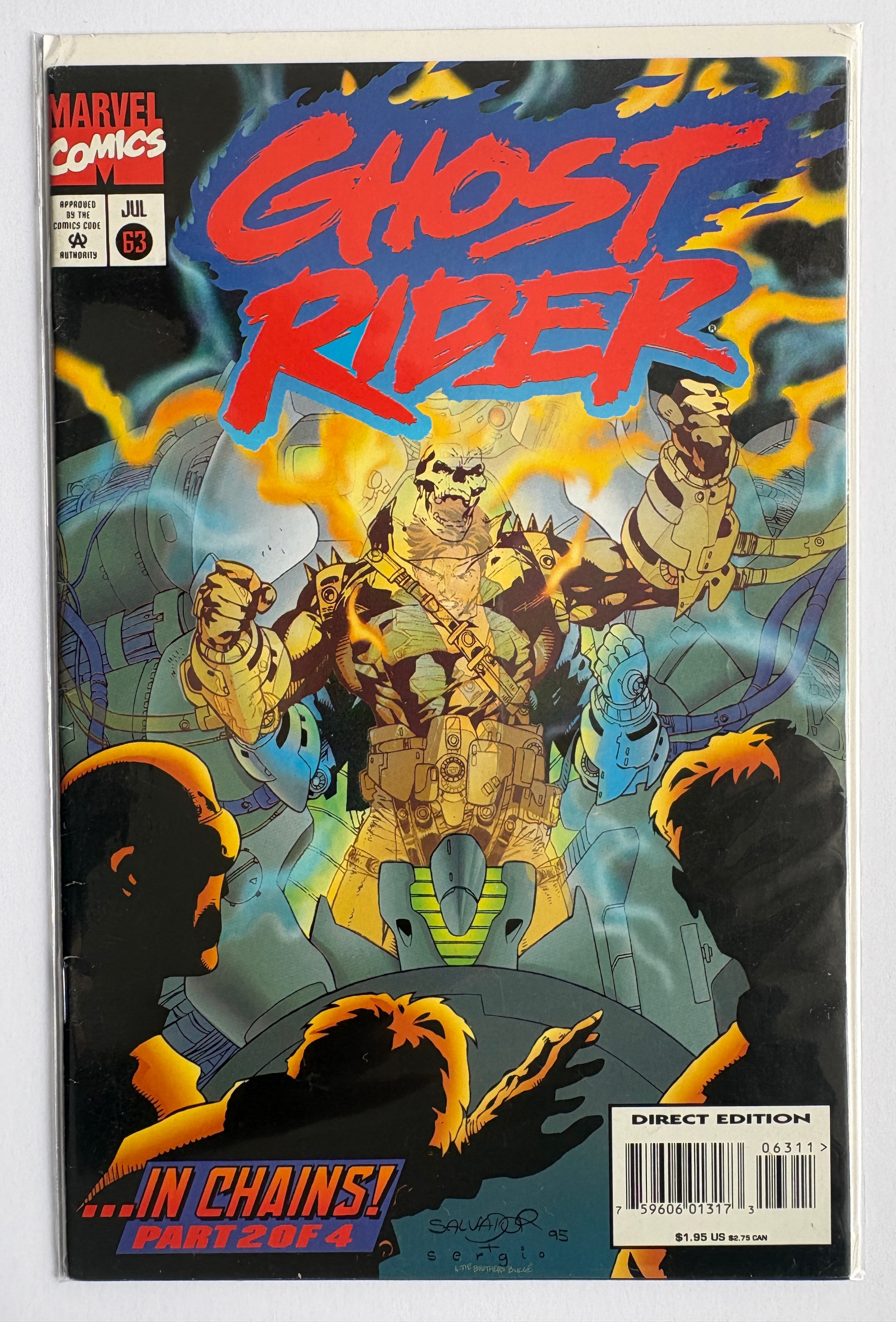 Ghost Rider #63 - 1st Printing - Marvel Comics July 1995 FN+ 6.5
