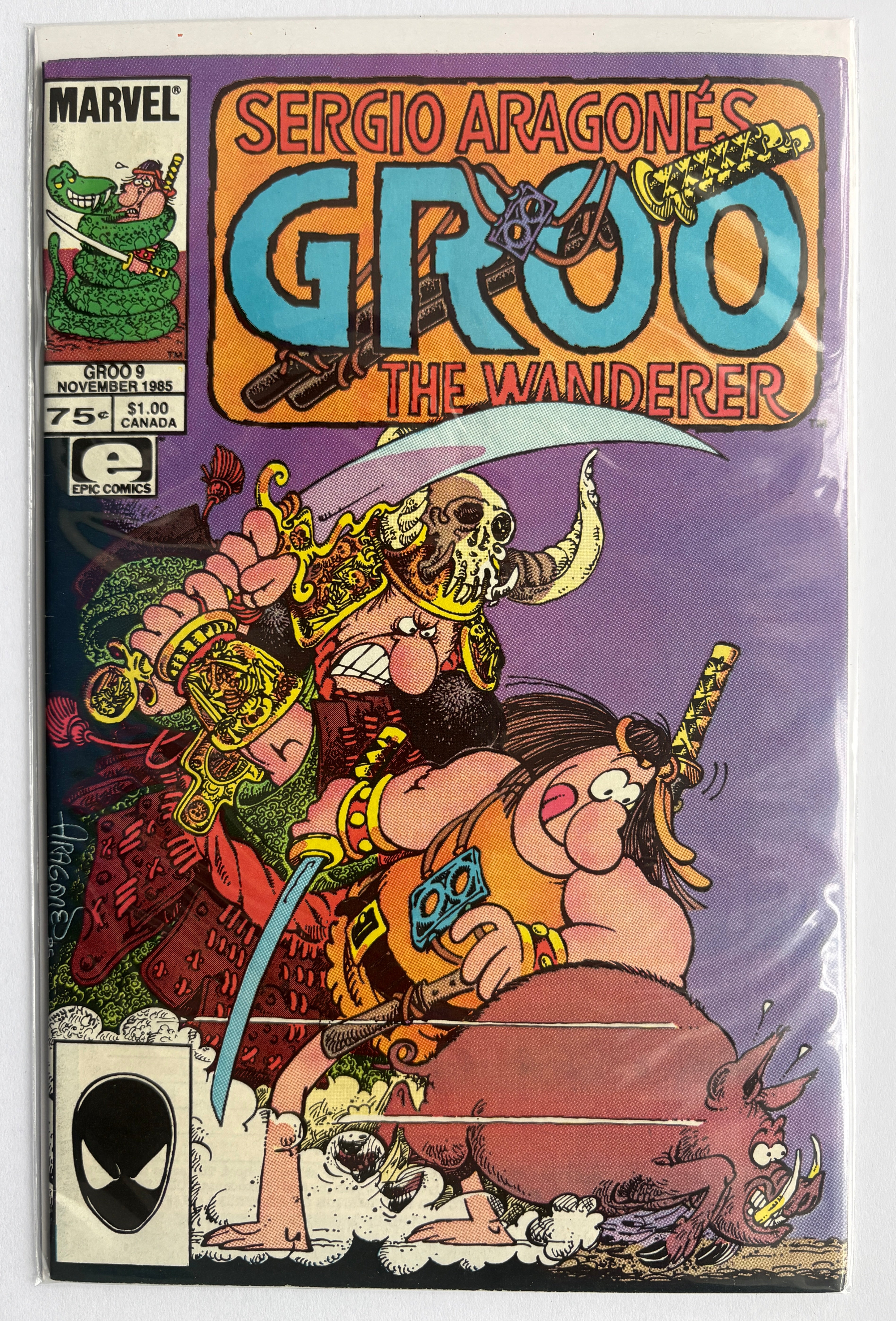 Sergio Aragones Groo the Wanderer #9 - Marvel Epic November 1985 VF- 7.5