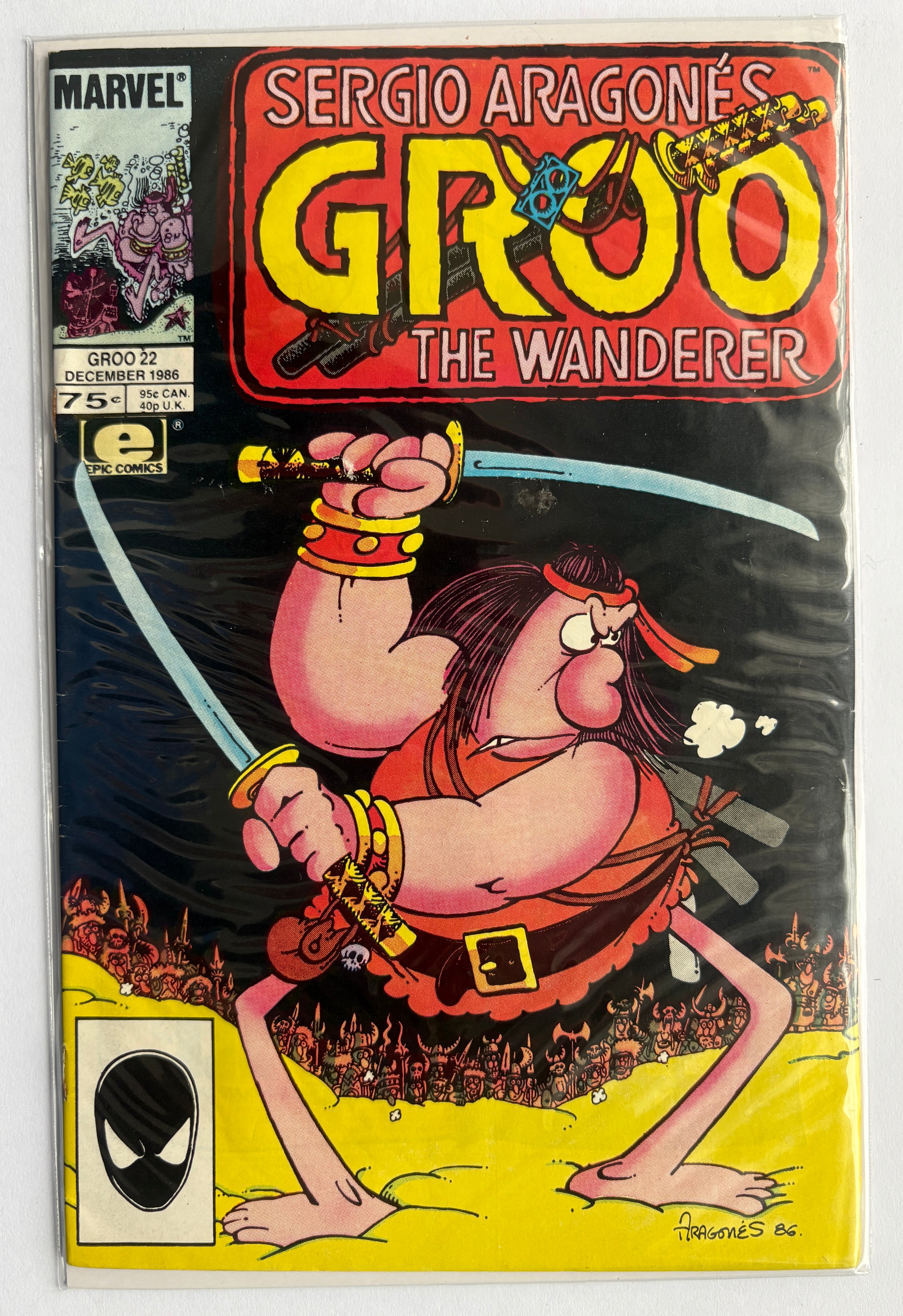 Sergio Aragones Groo the Wanderer #22 - Marvel Epic December 1986 FN 6.0