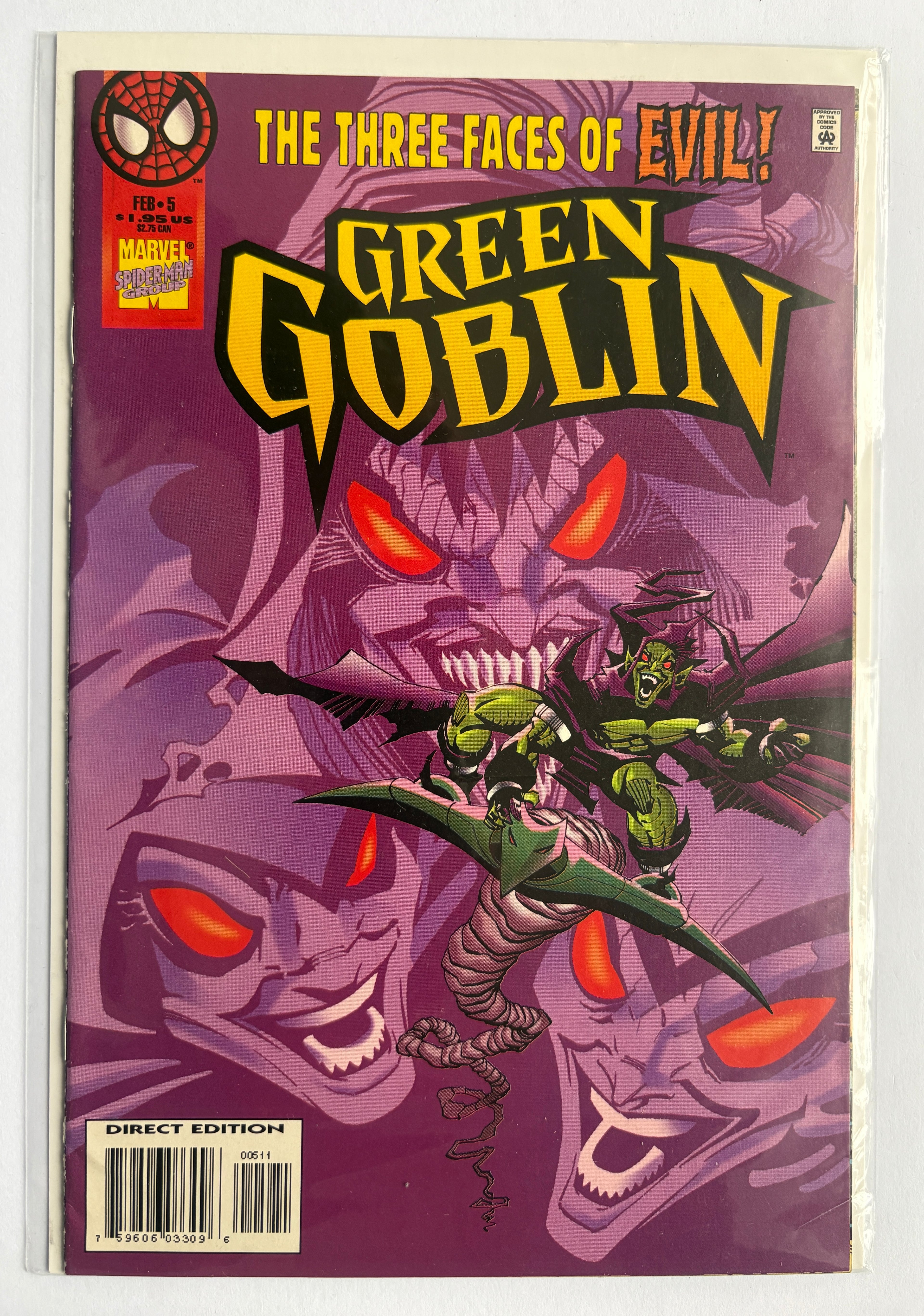 Green Goblin #5 - 1st Printing - Spider-Man - Marvel February 1996 VF 8.0