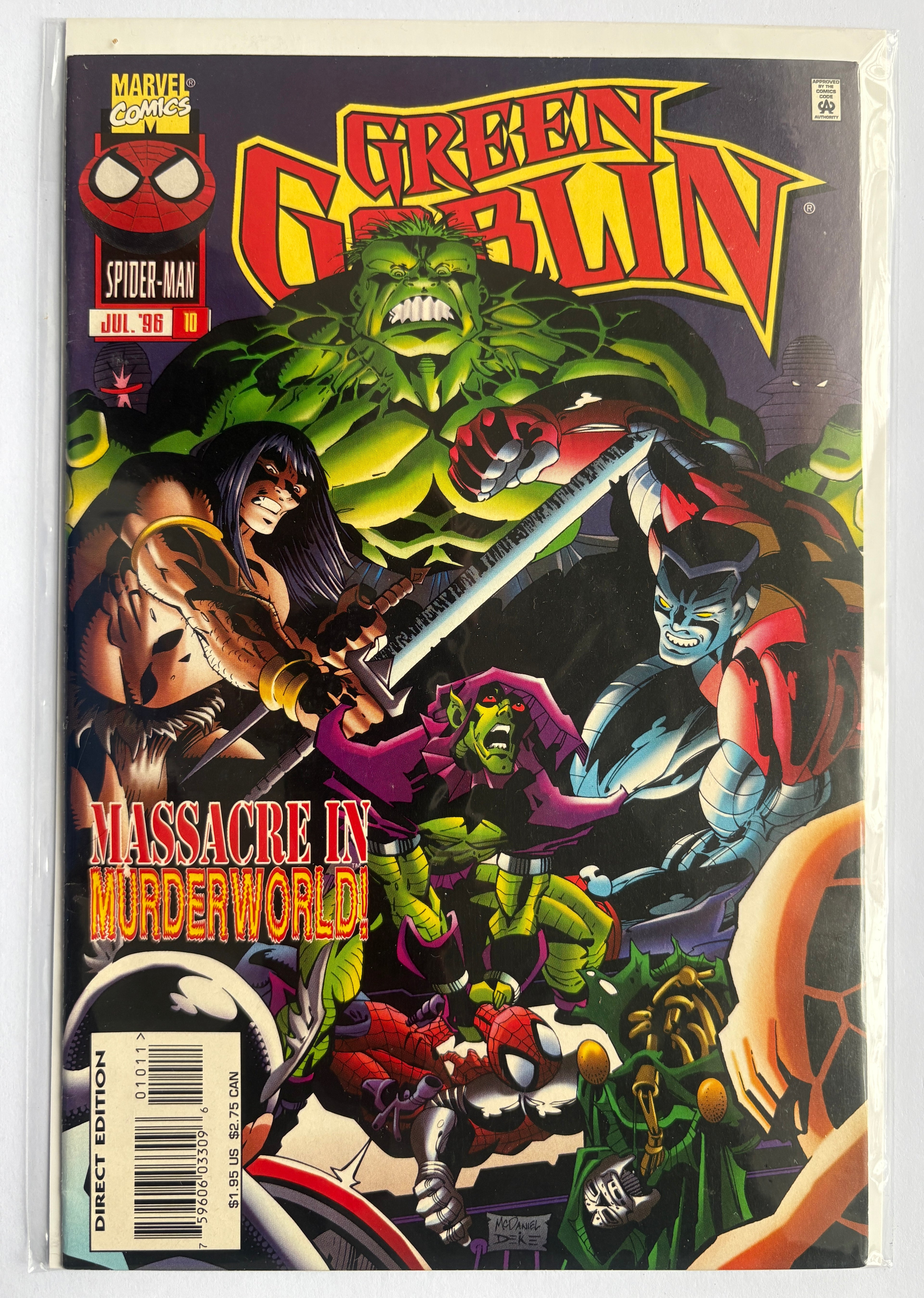 Green Goblin #10 - 1st Printing - with Kool-Aid Sachet July 1996 VF- 7.5