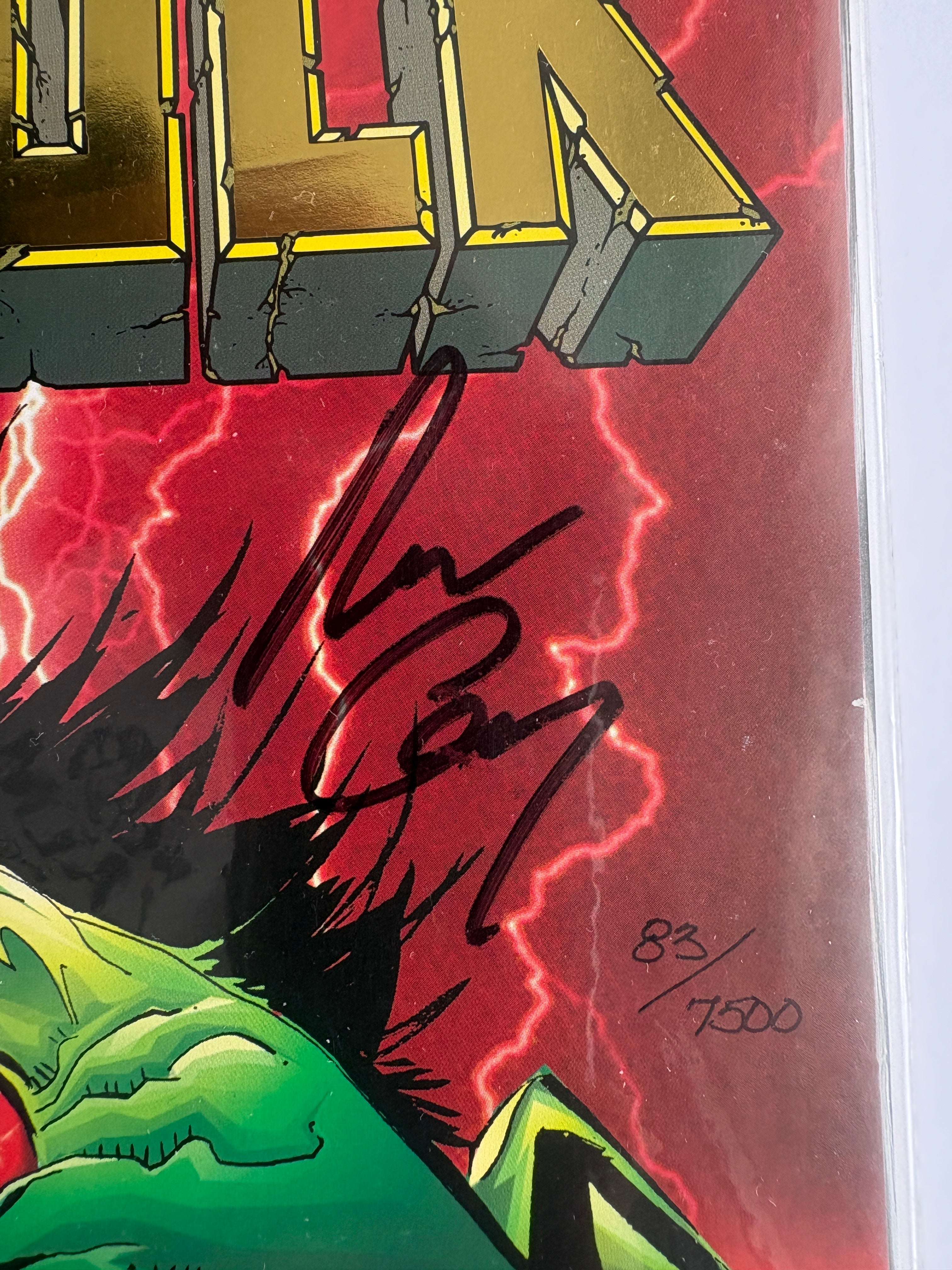 Hulk #1 Dynamic Forces Gold Foil Variant Signed Ron Garney 1999