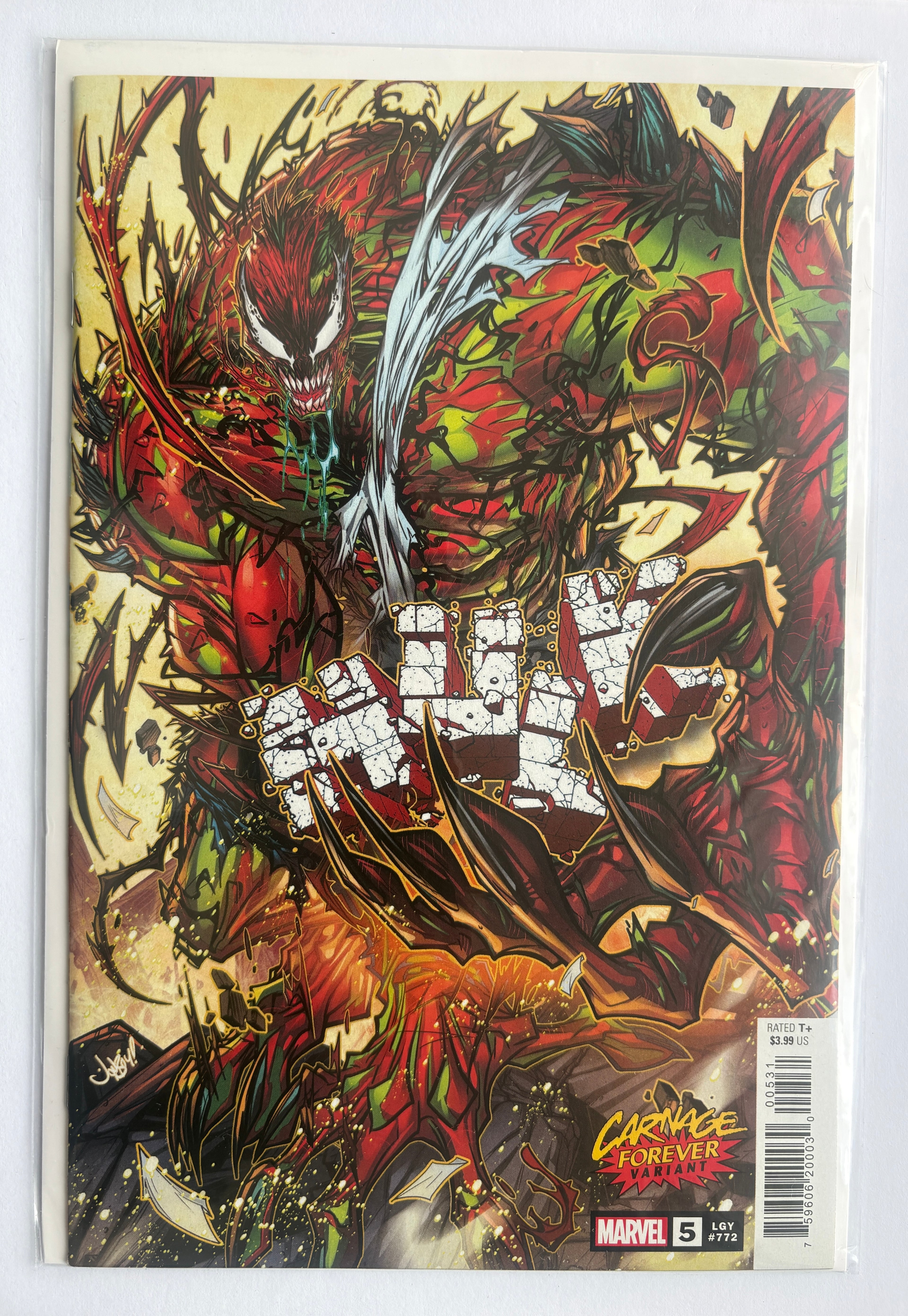 Hulk #5 - 1st Printing Carnage Forever Variant Marvel Comics 2022 NM- 9.2
