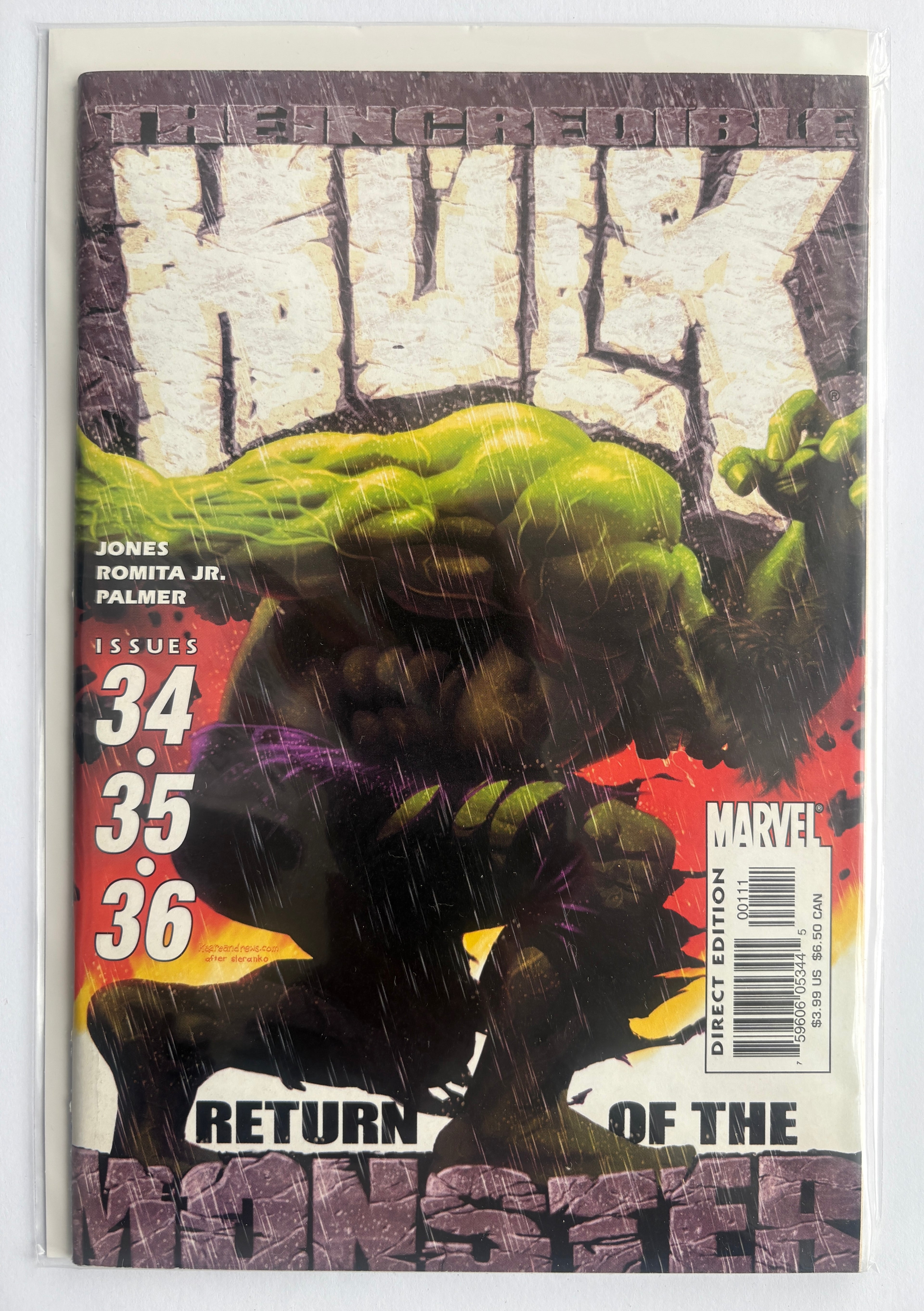 The Incredible Hulk #34 35 & 36 in one comic - 1st Printing Marvel Comics February 2002 VF/NM 9.0