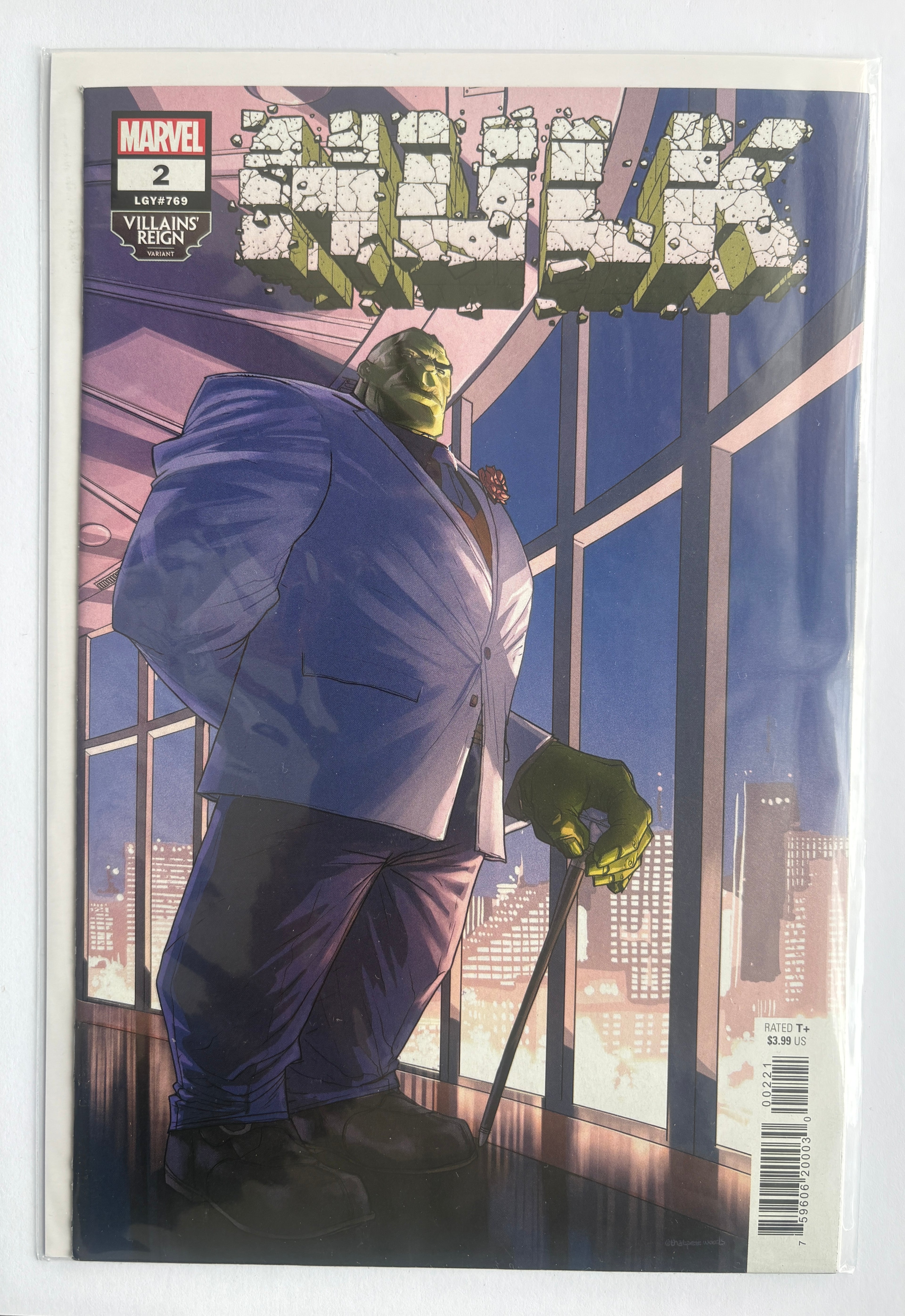 Hulk #2 - 1st Printing Villains Reign Variant Marvel Comics 2022 NM- 9.2