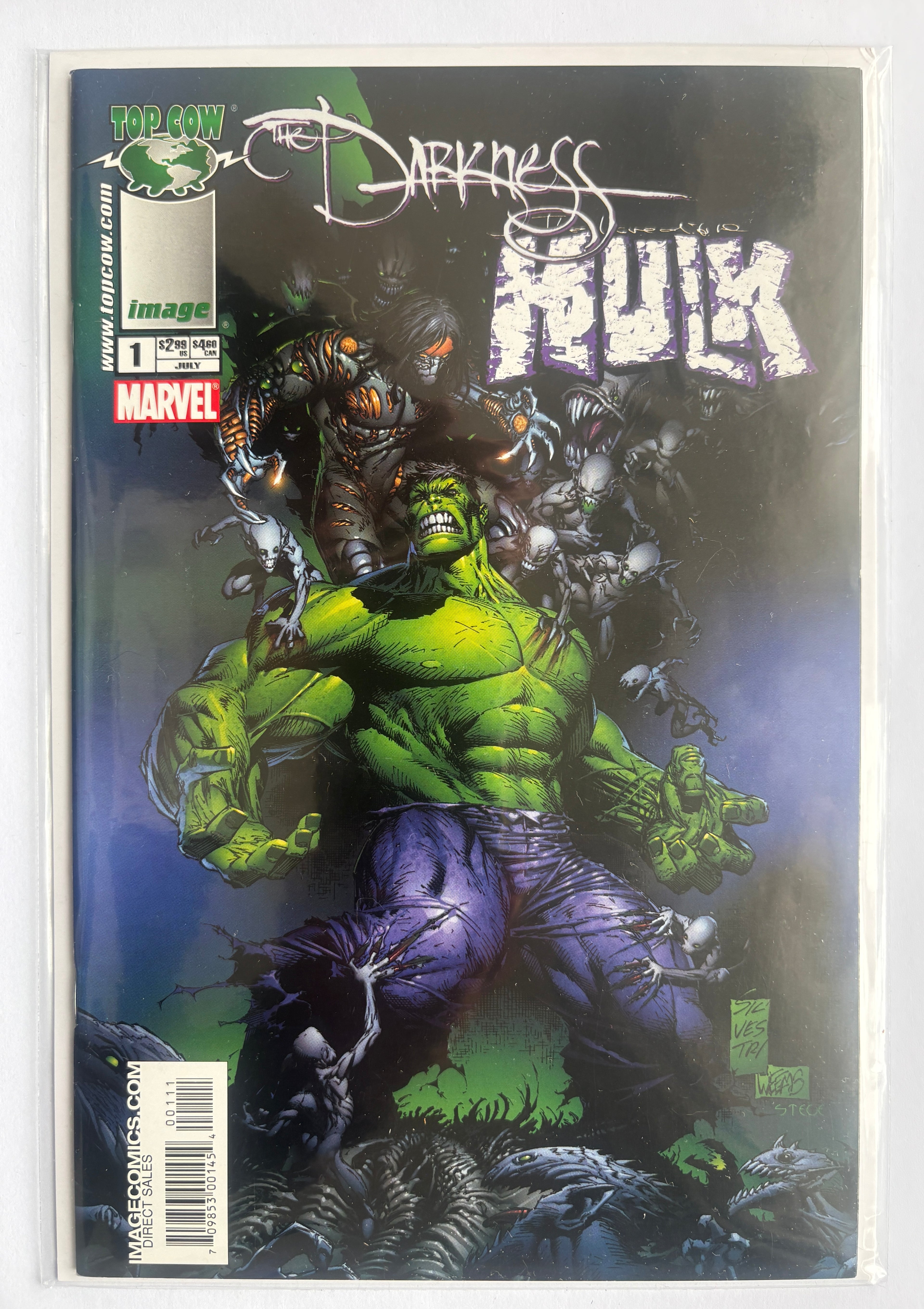 The Darkness / The Incredible Hulk #1 - Dale Keown Cover A June 2004 VF+ 8.5