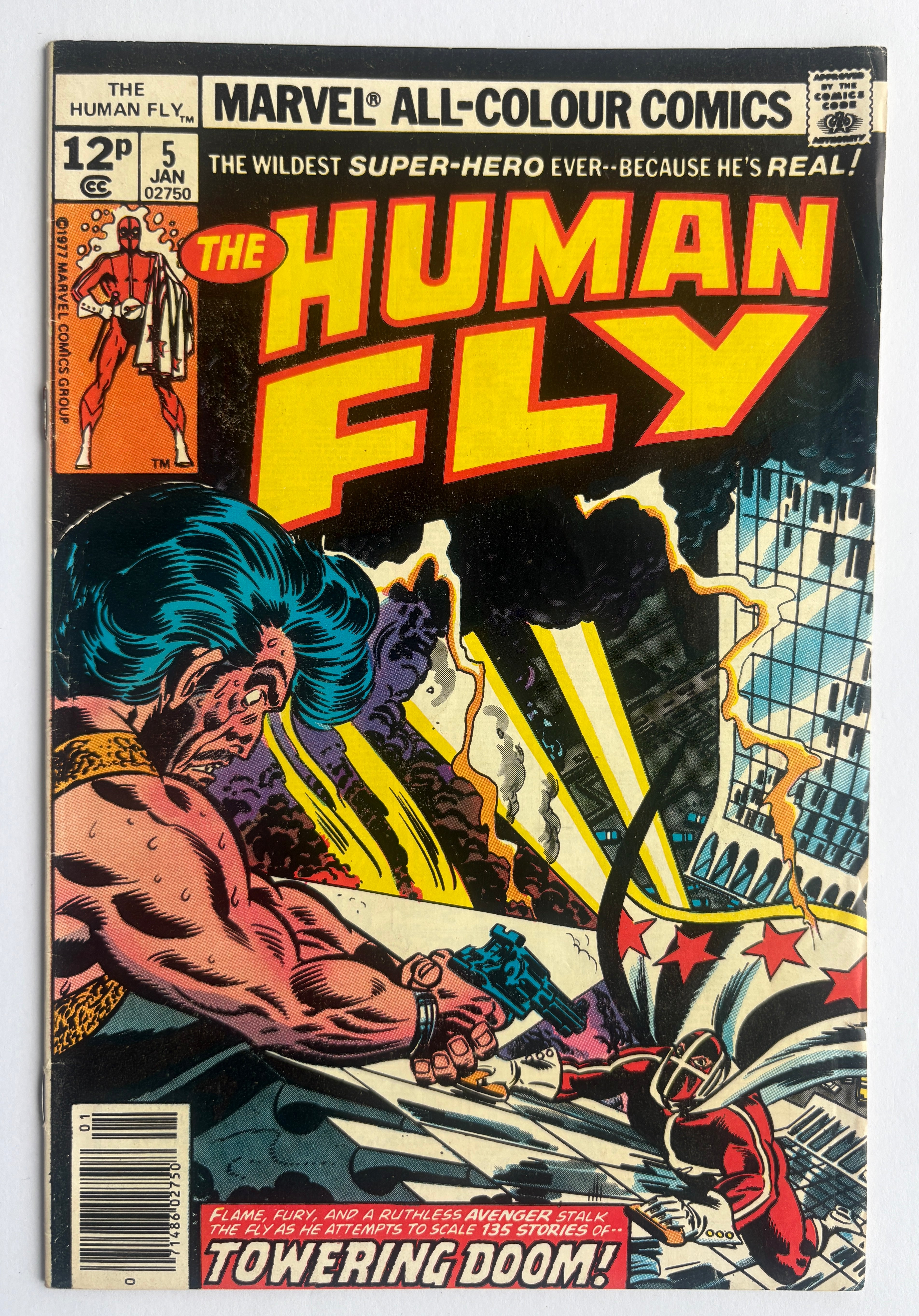 The Human Fly #5 - Towering Doom! - UK Variant January 1978 - FN 6.0