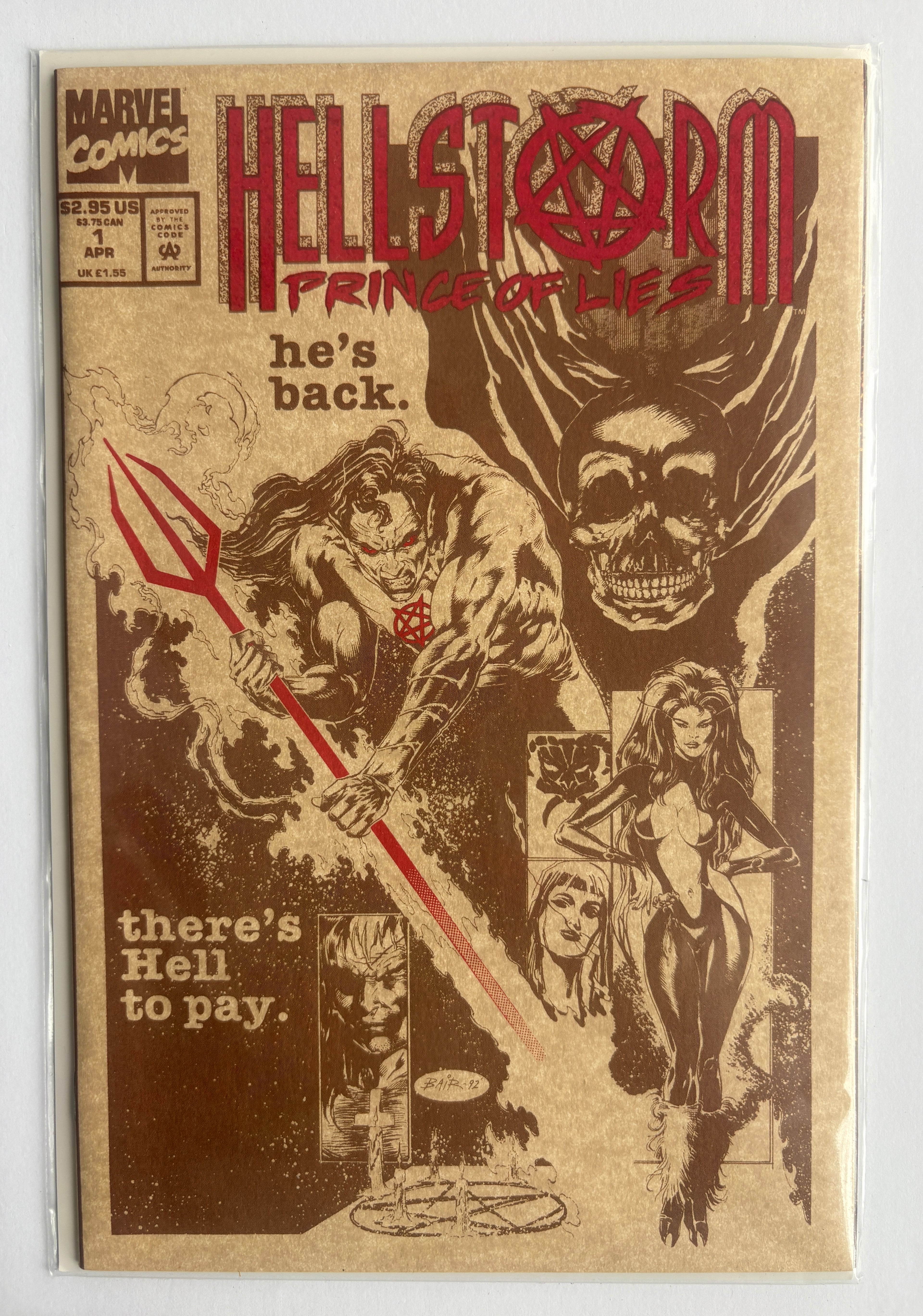 Hellstorm Prince of Lies #1 - Marvel Comics April 1993 NM- 9.2