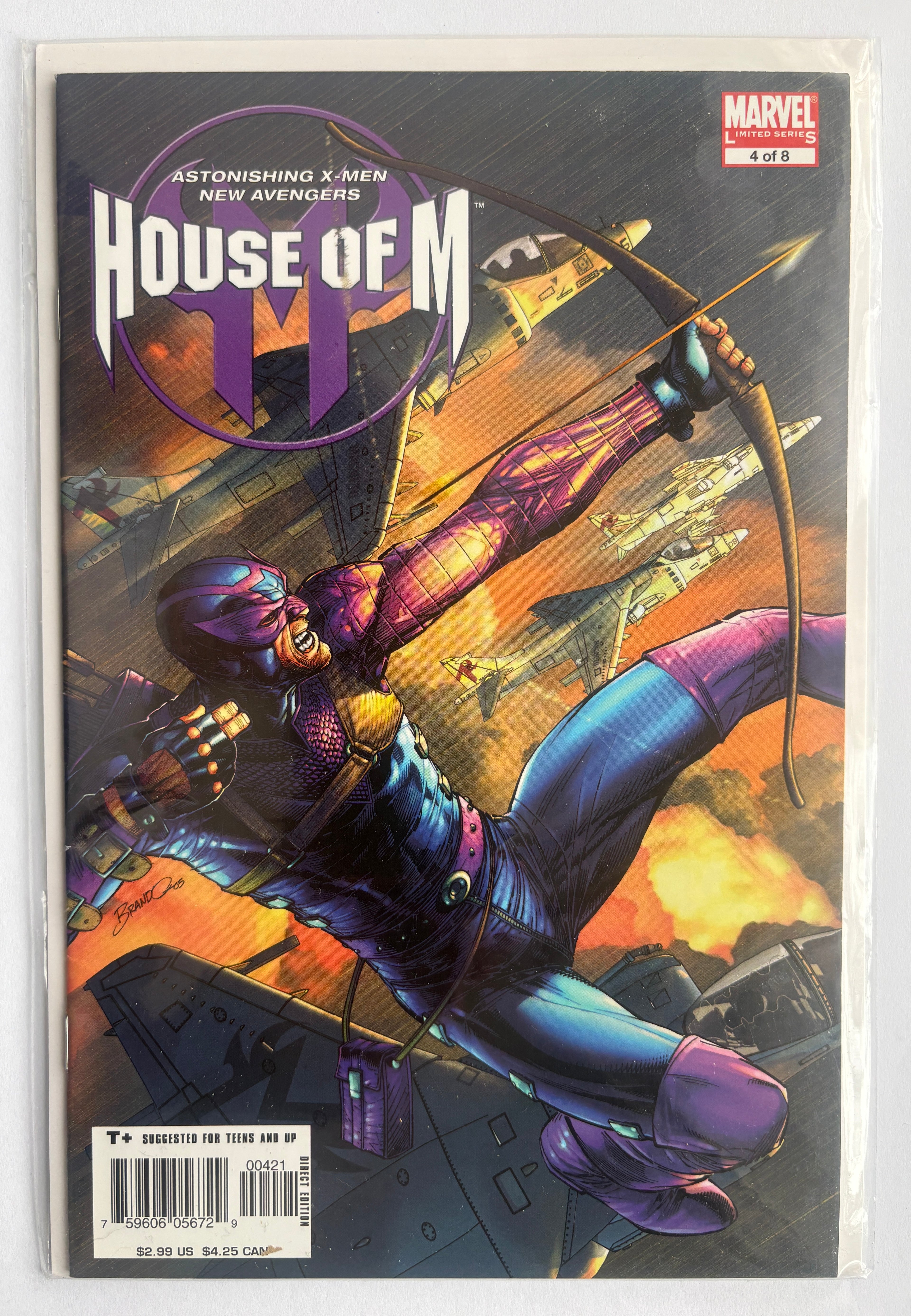 House of M #4 - 1st Print Variant Cover Marvel Comics 2005 VF+ 8.5