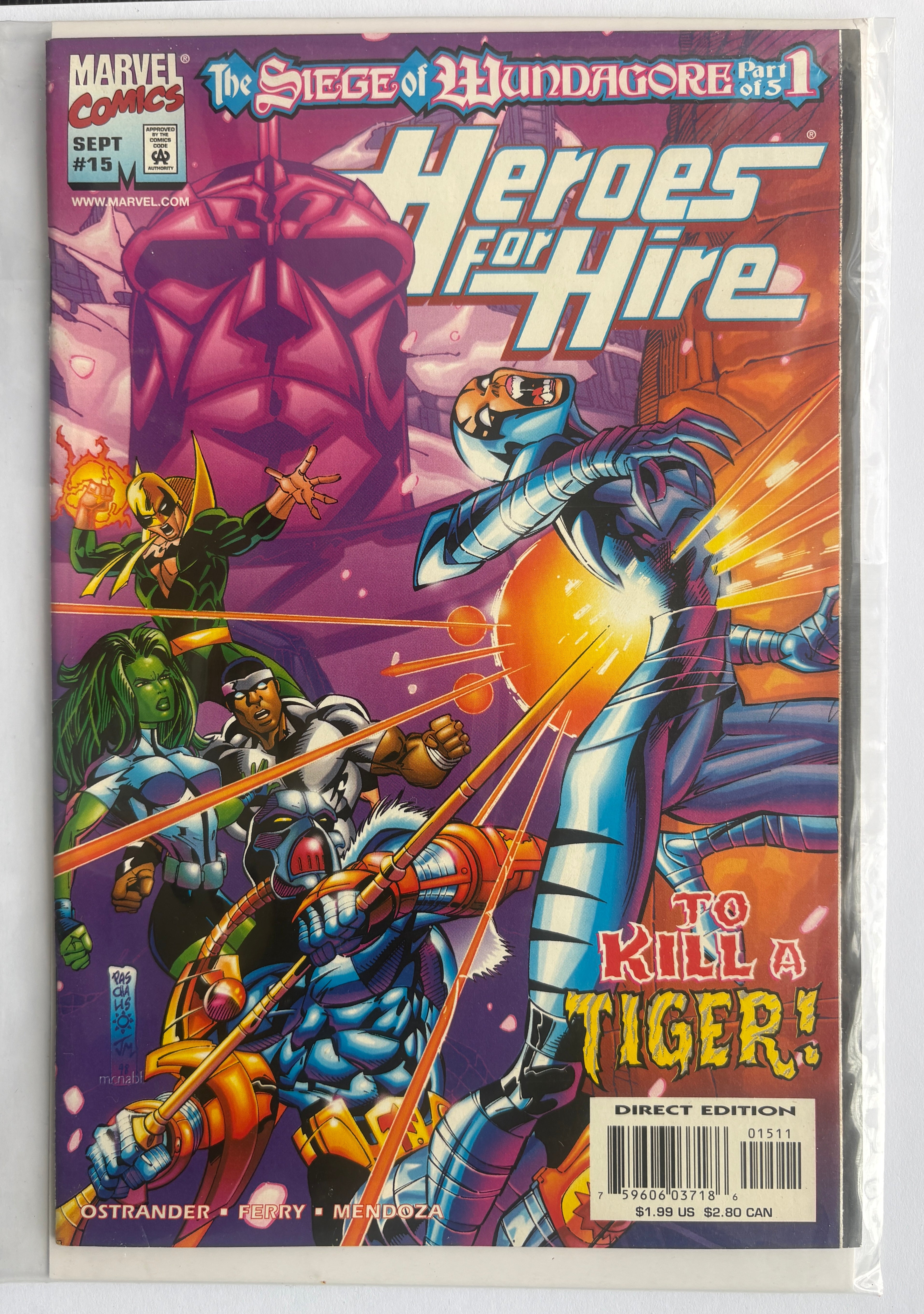 Heroes for Hire #15 - 1st Printing - Marvel Comics September 1998 VF 8.0