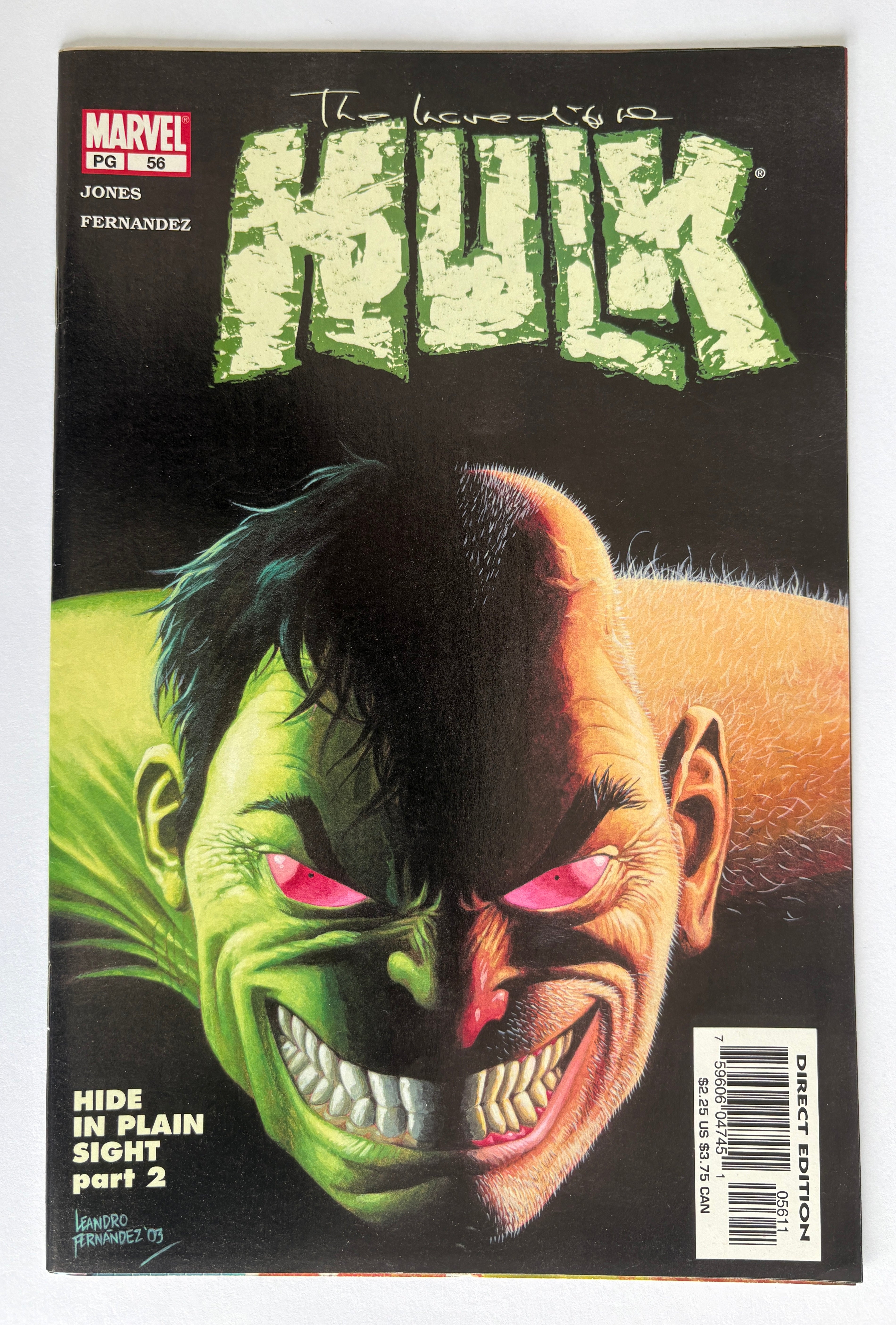 The Incredible Hulk #56 - 1st Printing - Marvel Comics August 2003 VF/NM 9.0