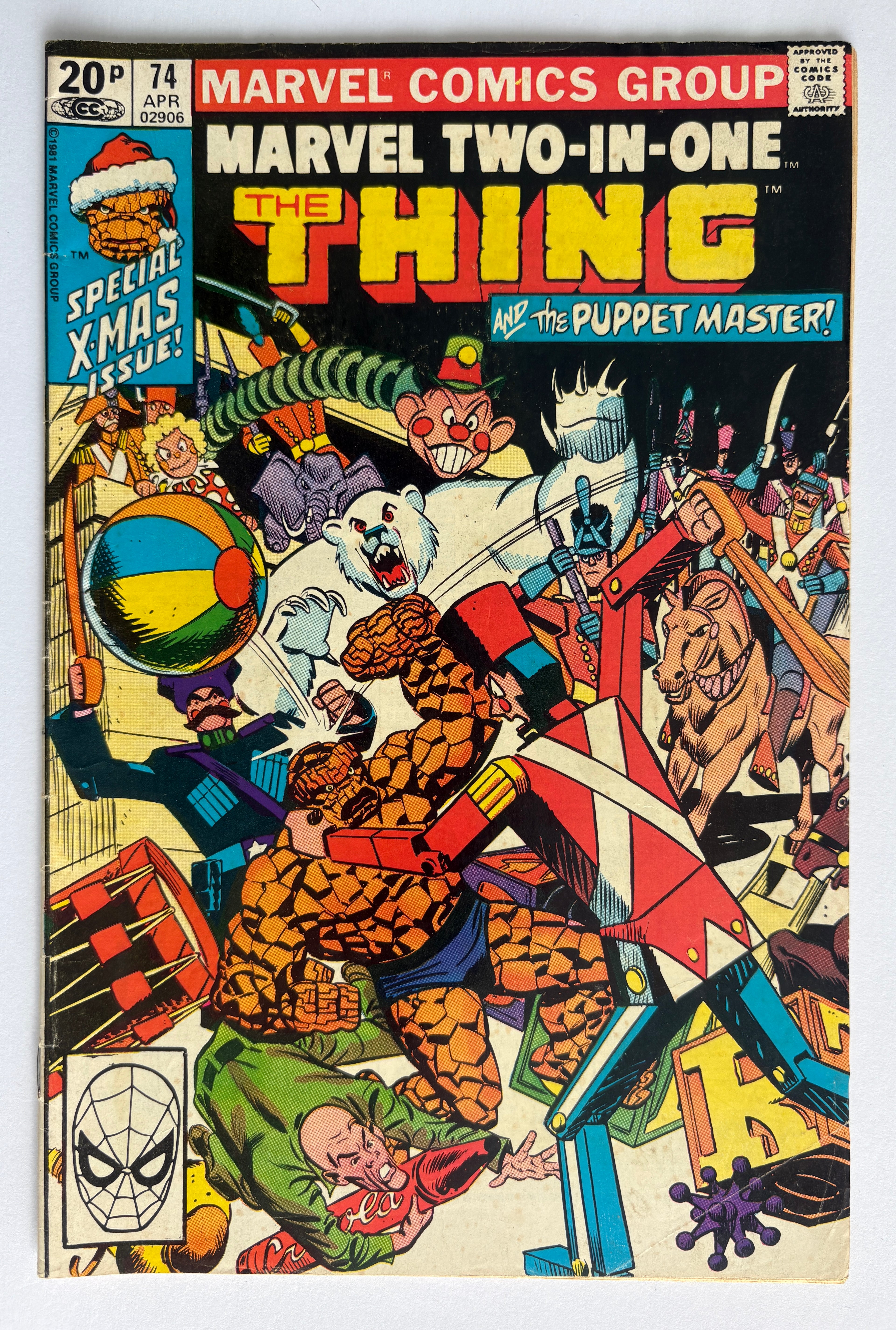 Marvel Two-in-One #74 - The Thing / Puppet Master UK Variant April 1981 FN 6.0